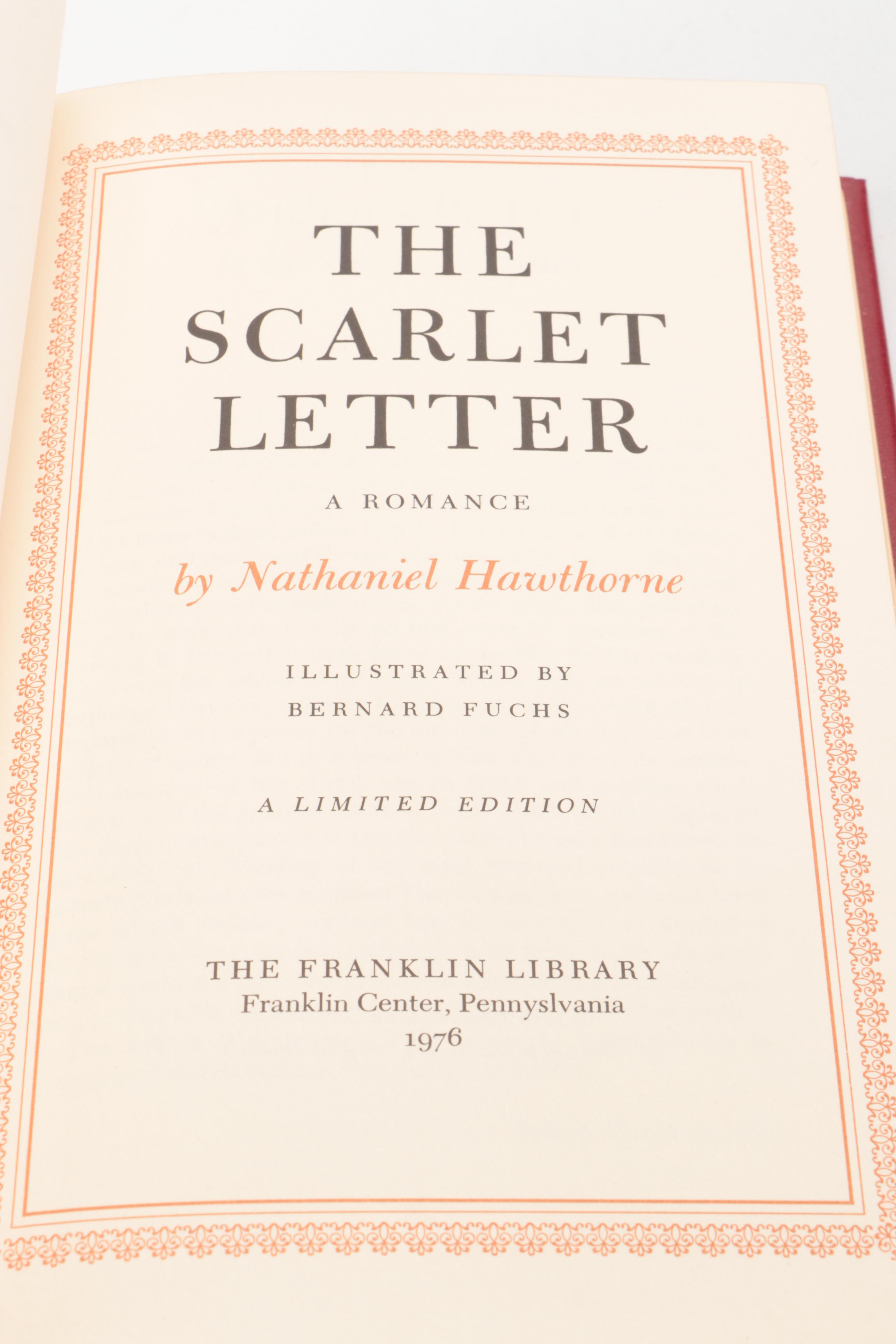 Franklin Library Nathaniel Hawthorne, Henry James, and Washington Irving Books