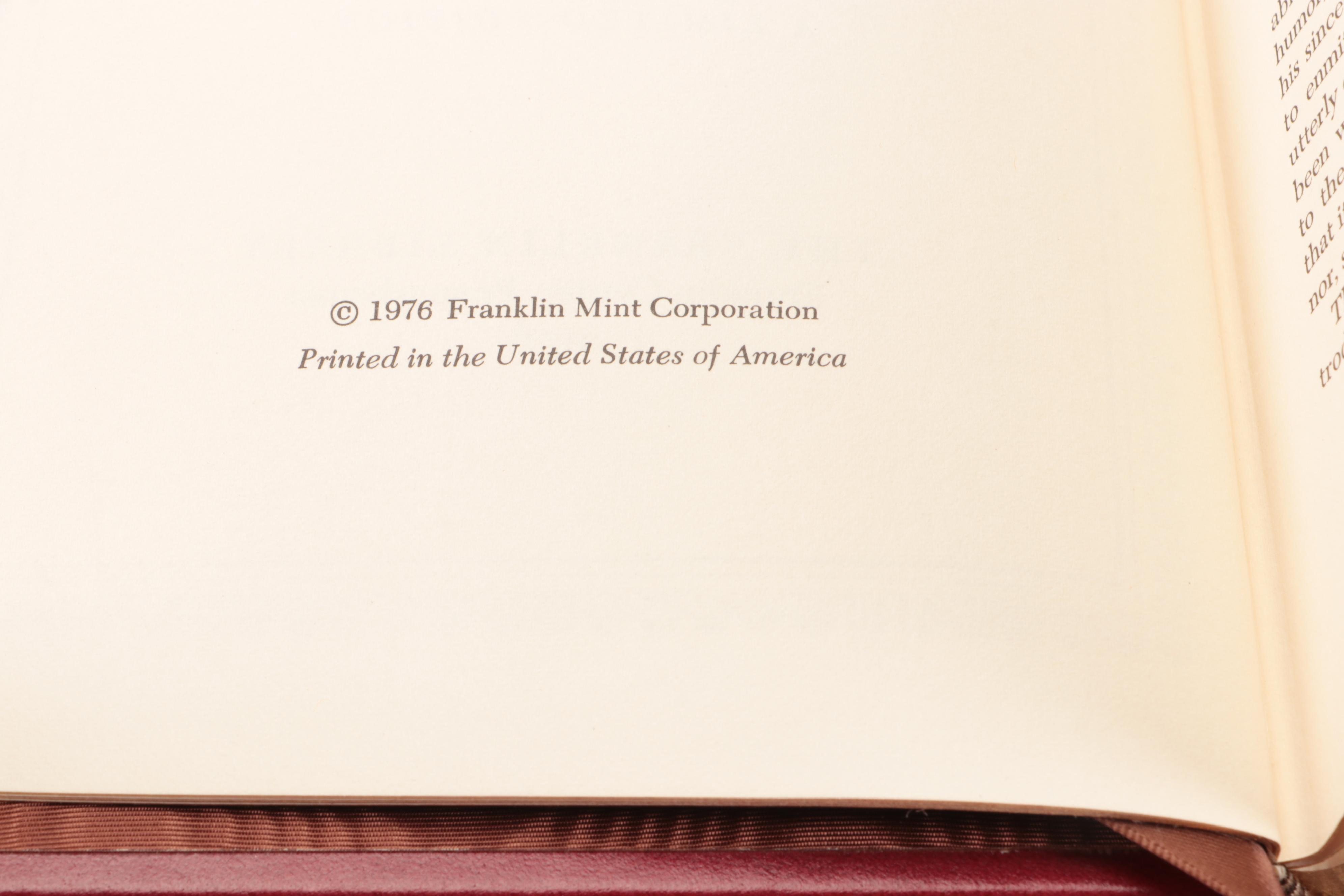 Franklin Library Nathaniel Hawthorne, Henry James, and Washington Irving Books