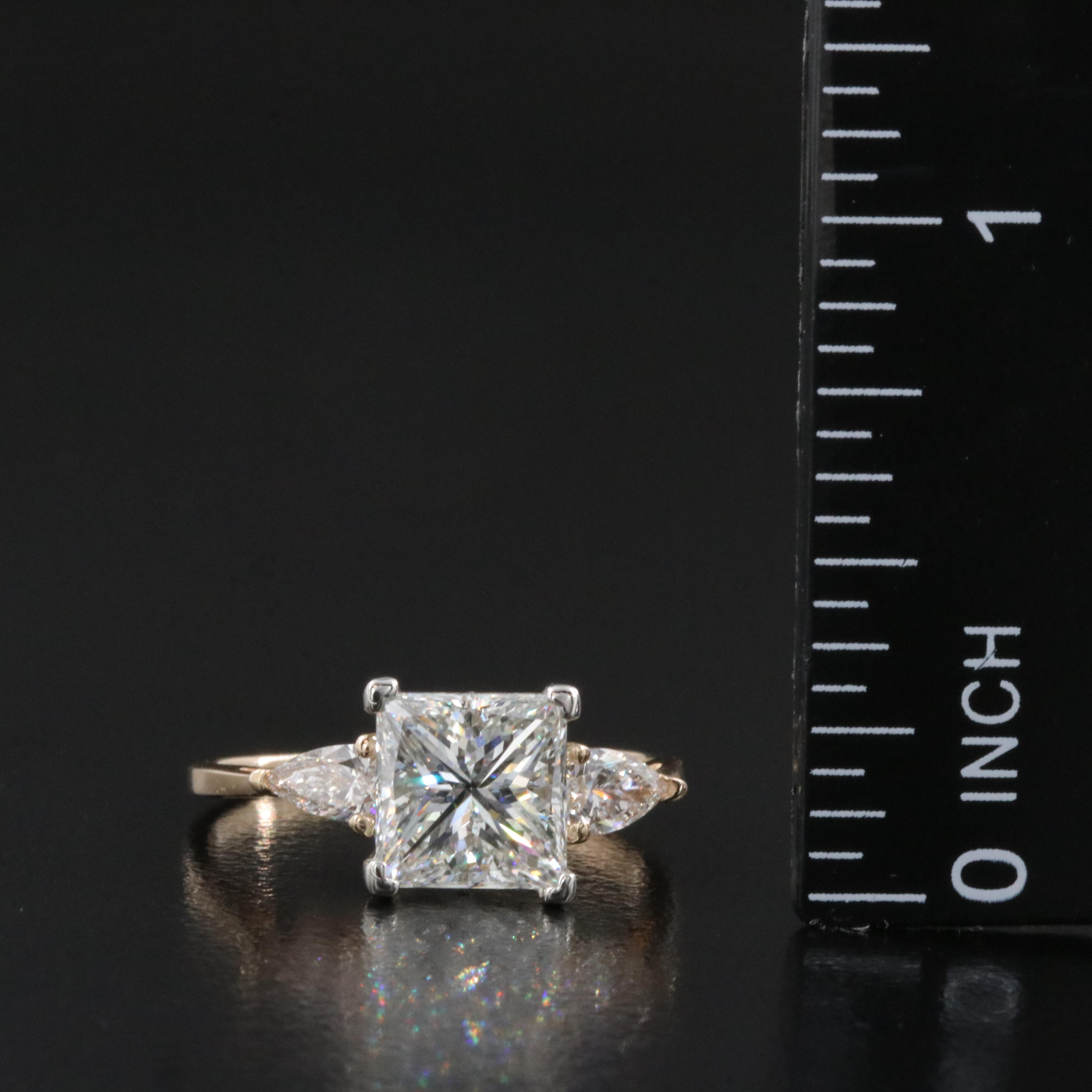 14K 2.55 CTW Diamond Ring with Platinum Accent and GIA eReport