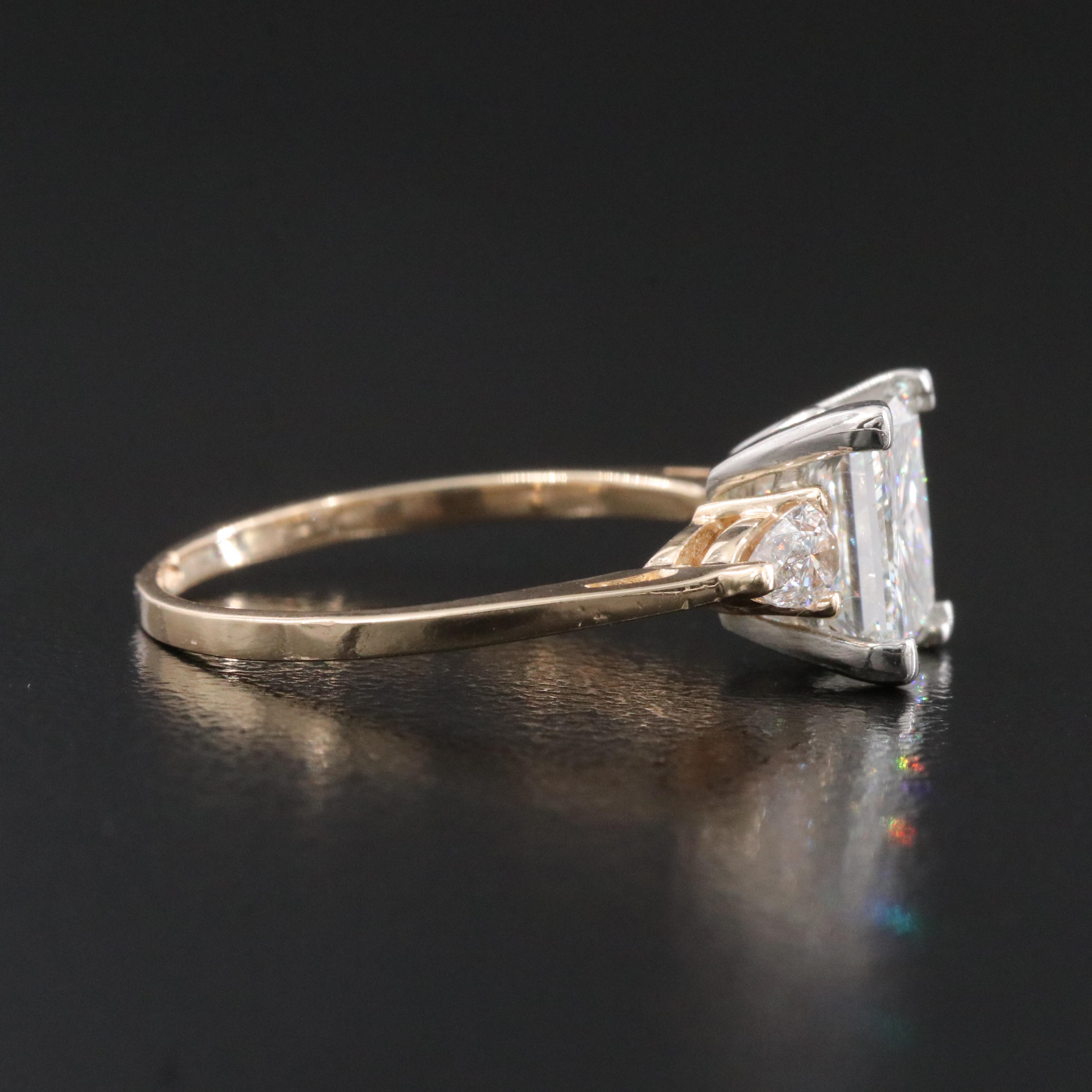 14K 2.55 CTW Diamond Ring with Platinum Accent and GIA eReport