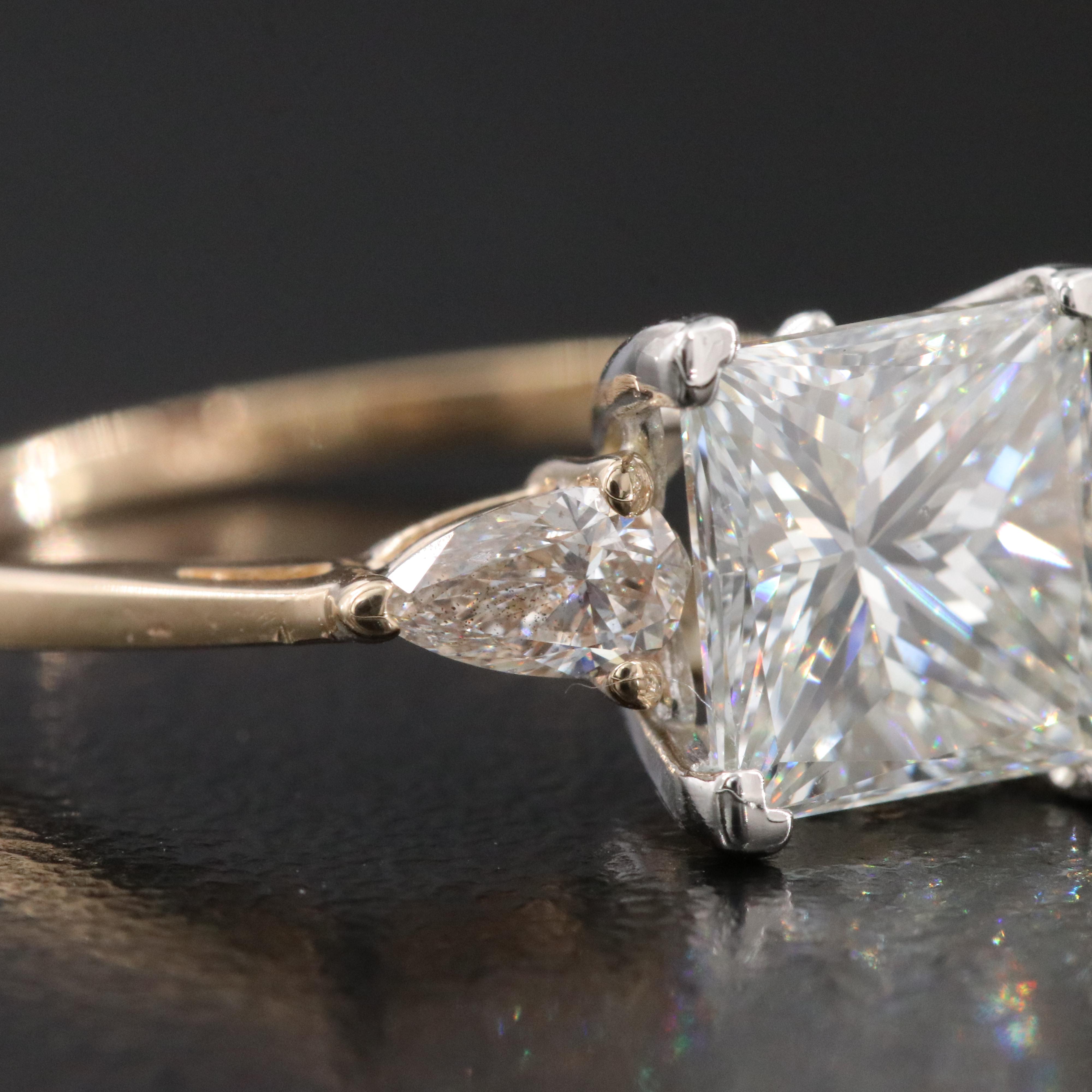 14K 2.55 CTW Diamond Ring with Platinum Accent and GIA eReport