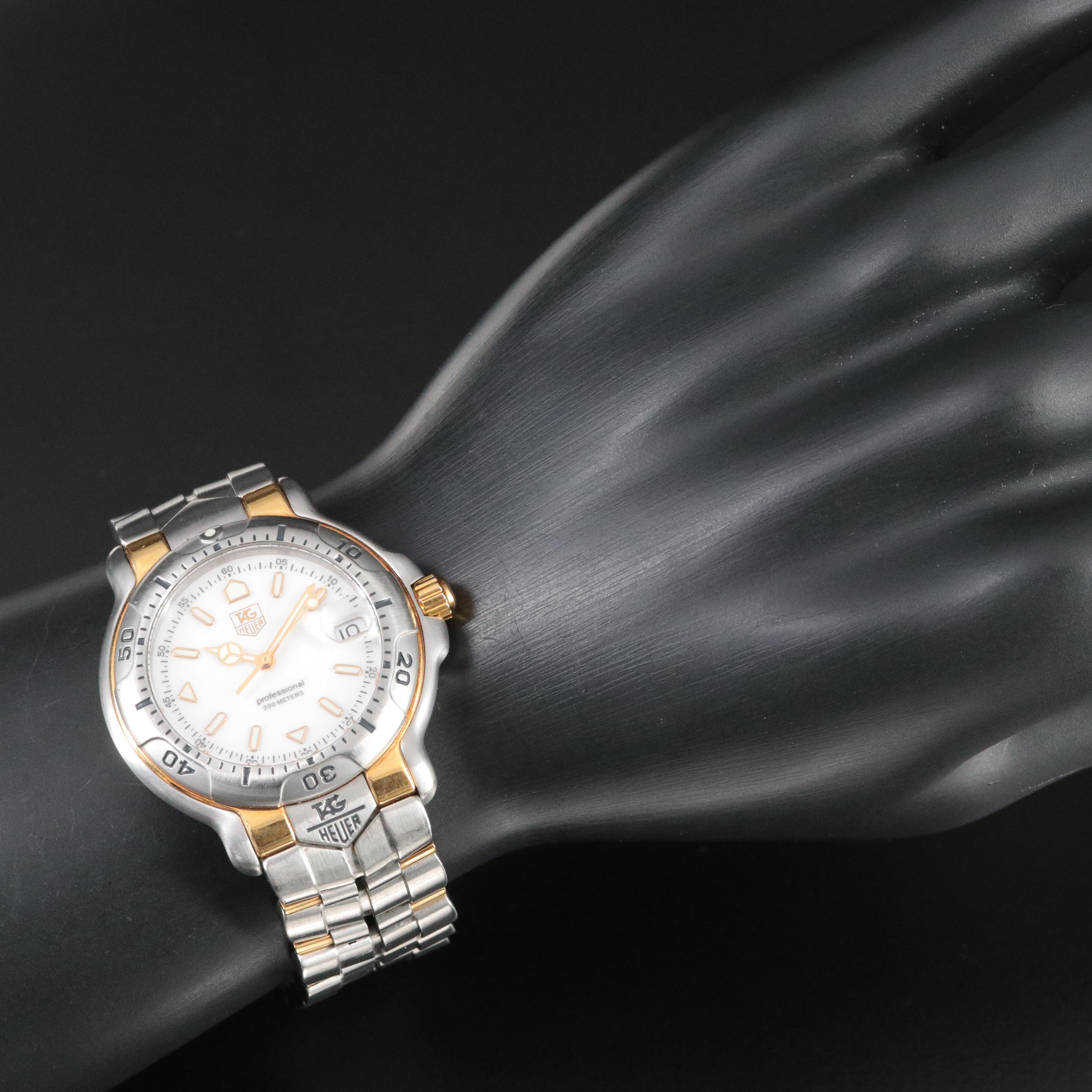 TAG Heuer 6000 Stainless Steel and 18K Model WHII5I-KI Professional 200M Watch