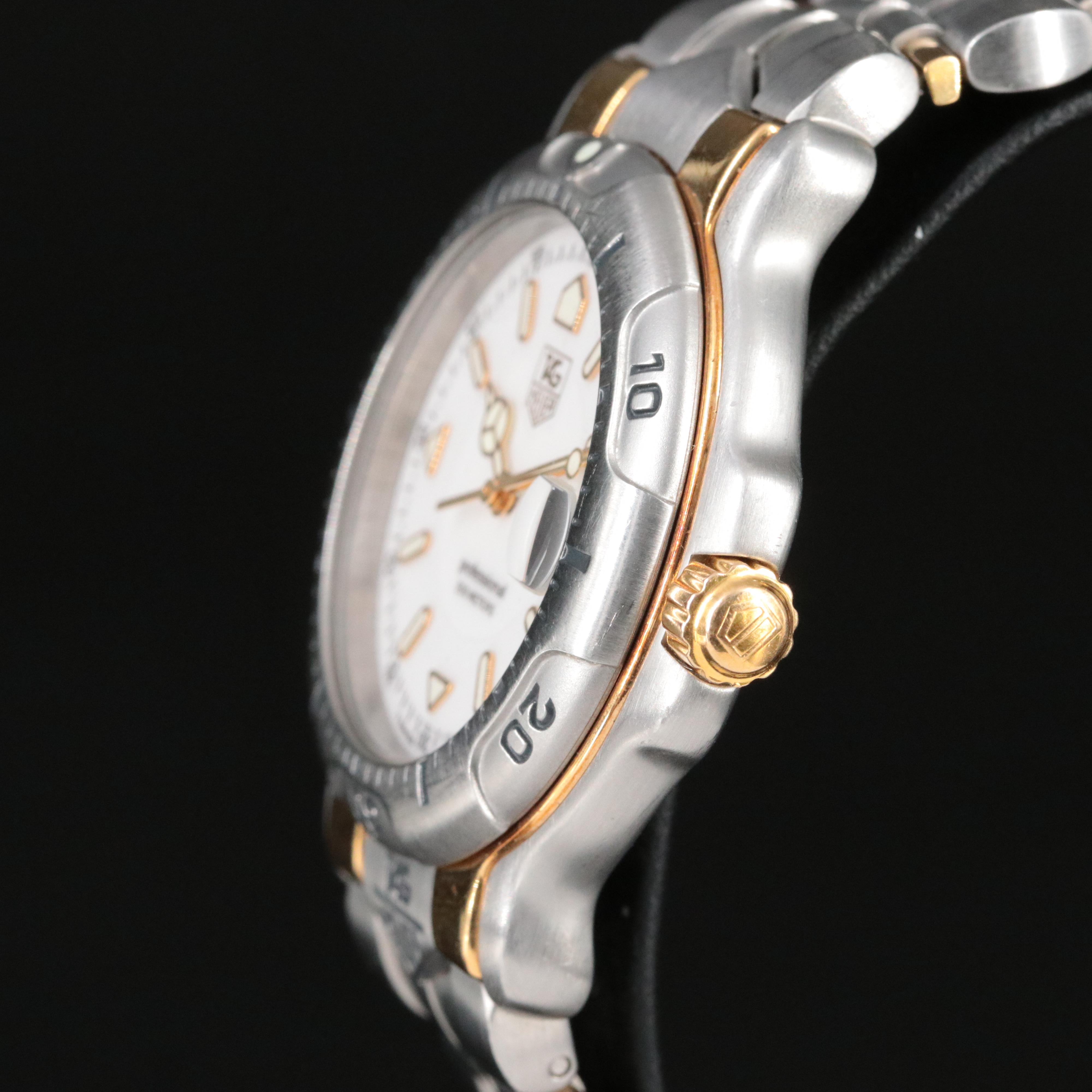 TAG Heuer 6000 Stainless Steel and 18K Model WHII5I-KI Professional 200M Watch