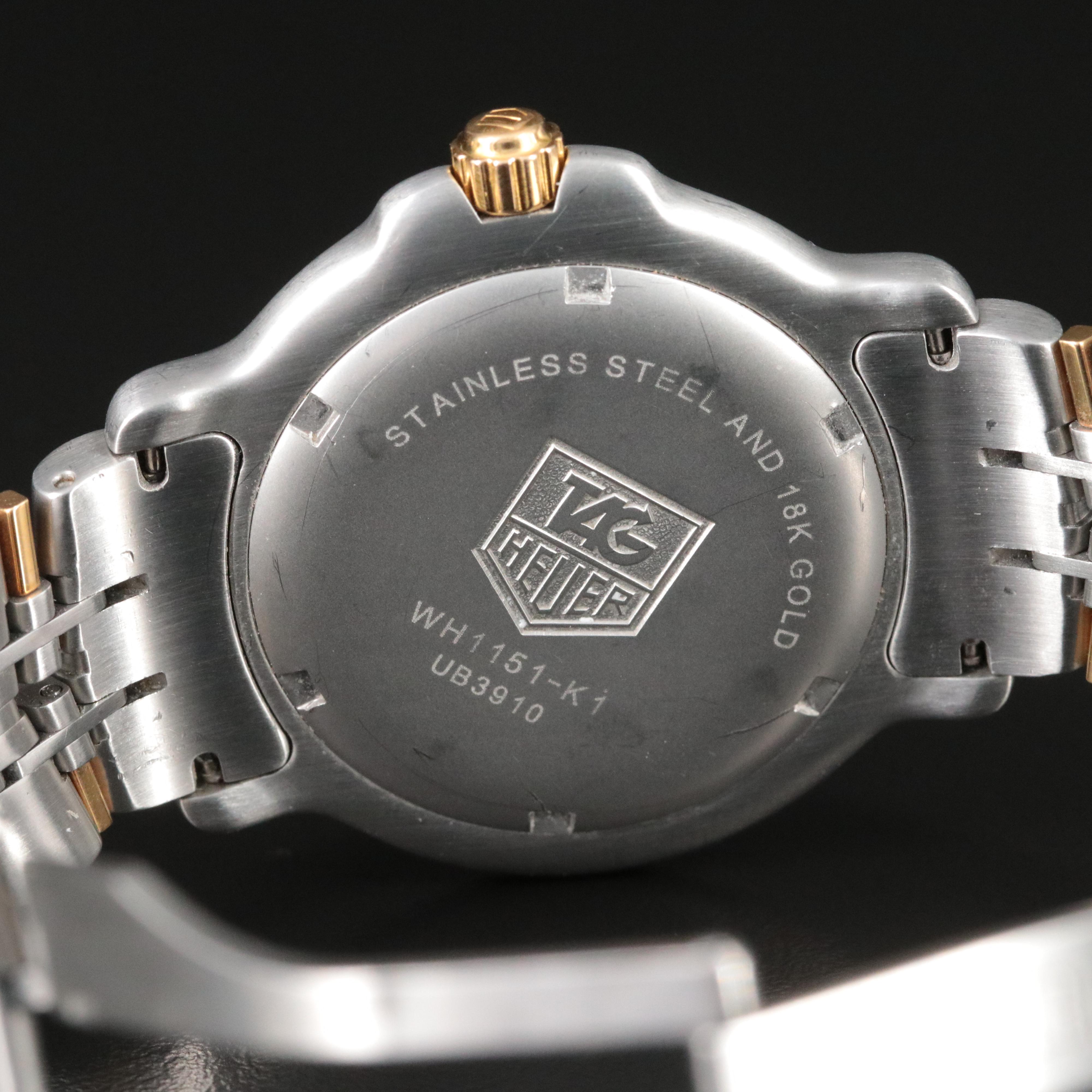 TAG Heuer 6000 Stainless Steel and 18K Model WHII5I-KI Professional 200M Watch