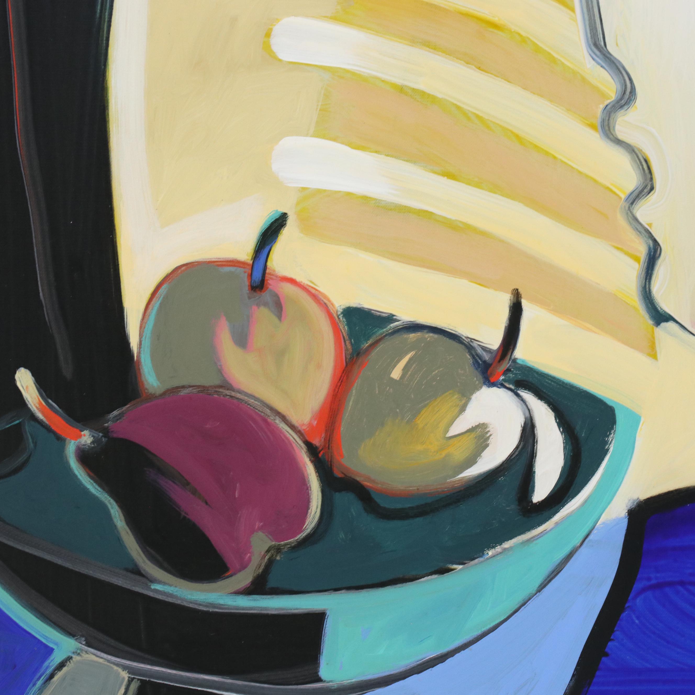 Ali Golkar Stylized Acrylic Painting "Evening Concerto," Late 20th - 21st C.