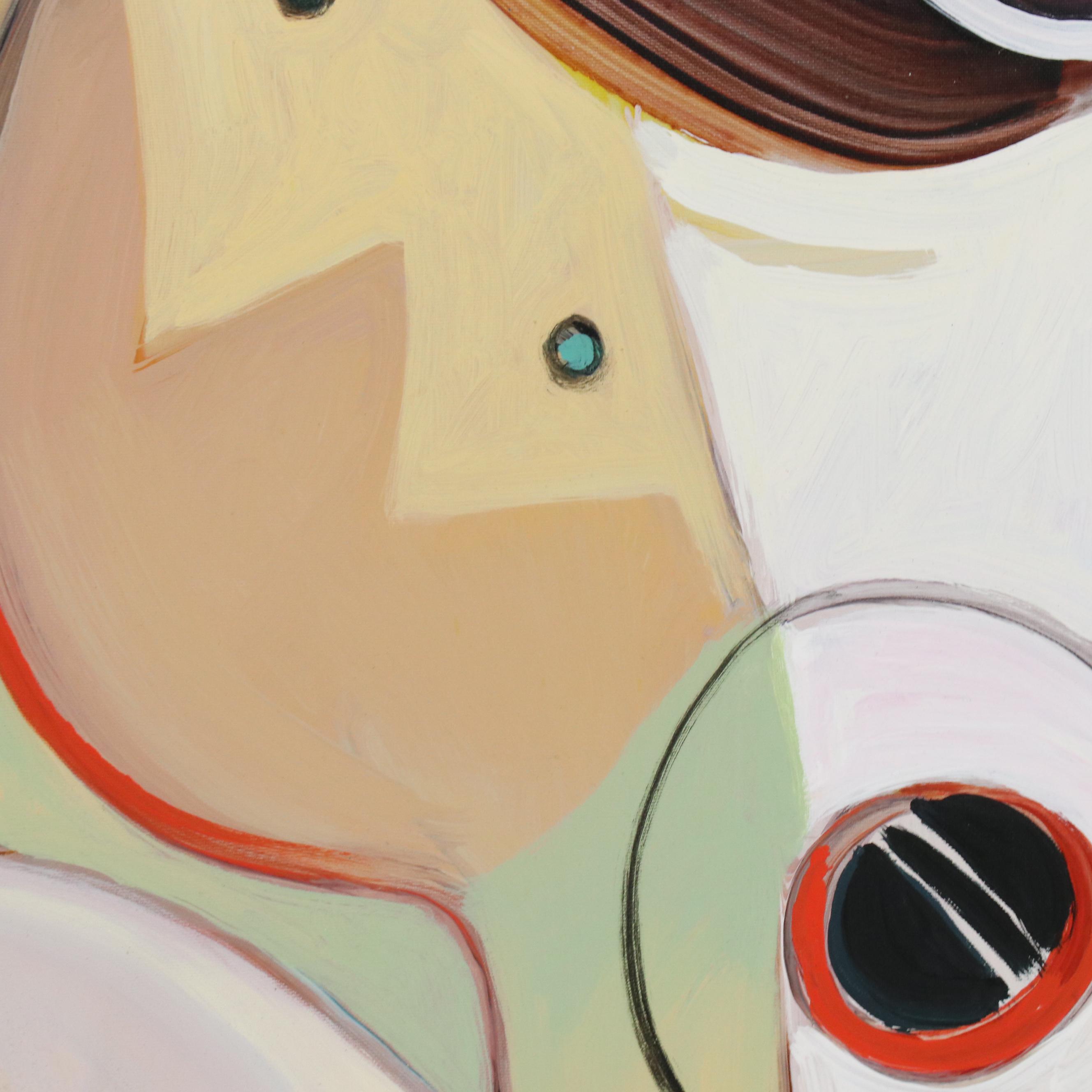 Ali Golkar Stylized Acrylic Painting "Evening Concerto," Late 20th - 21st C.