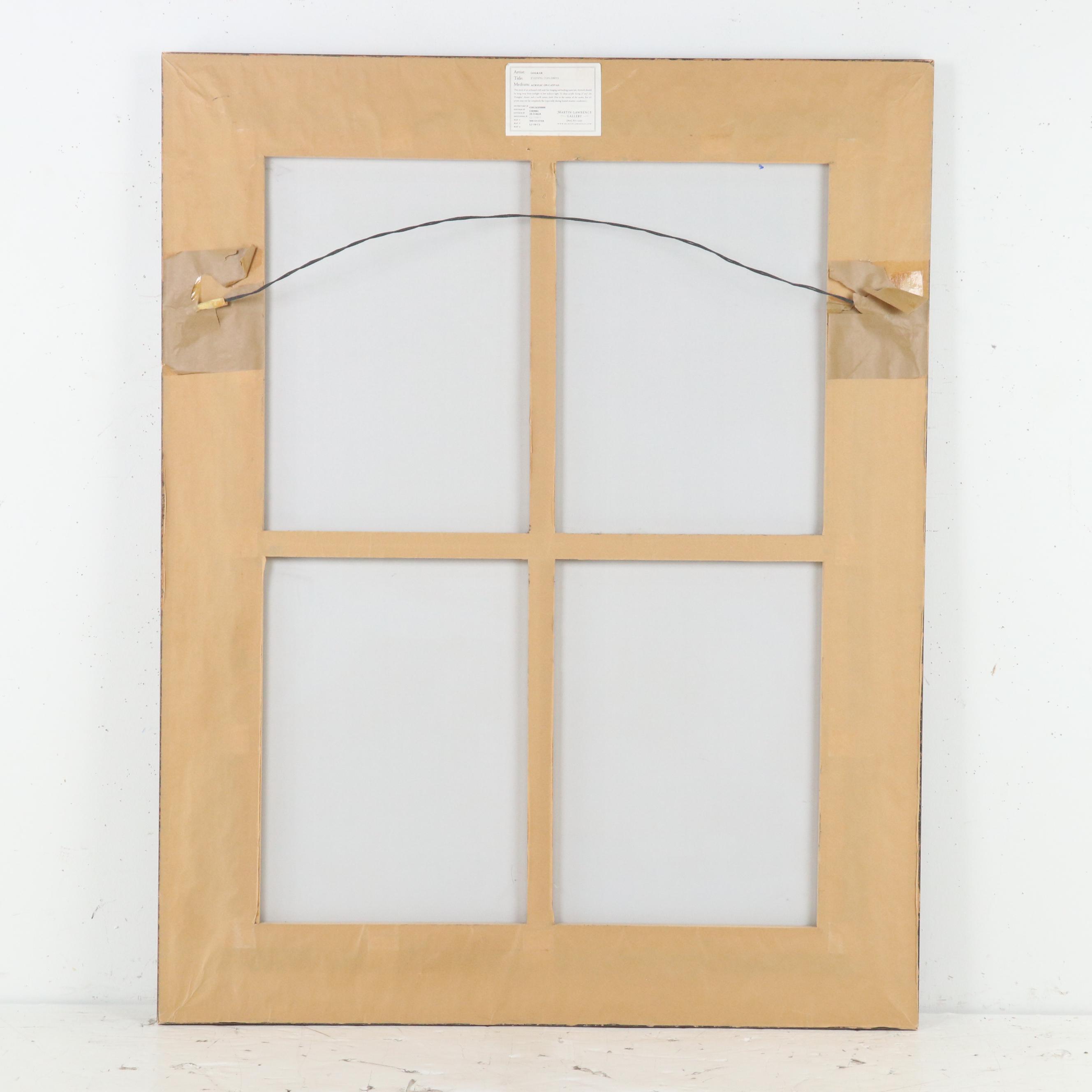 Ali Golkar Stylized Acrylic Painting "Evening Concerto," Late 20th - 21st C.