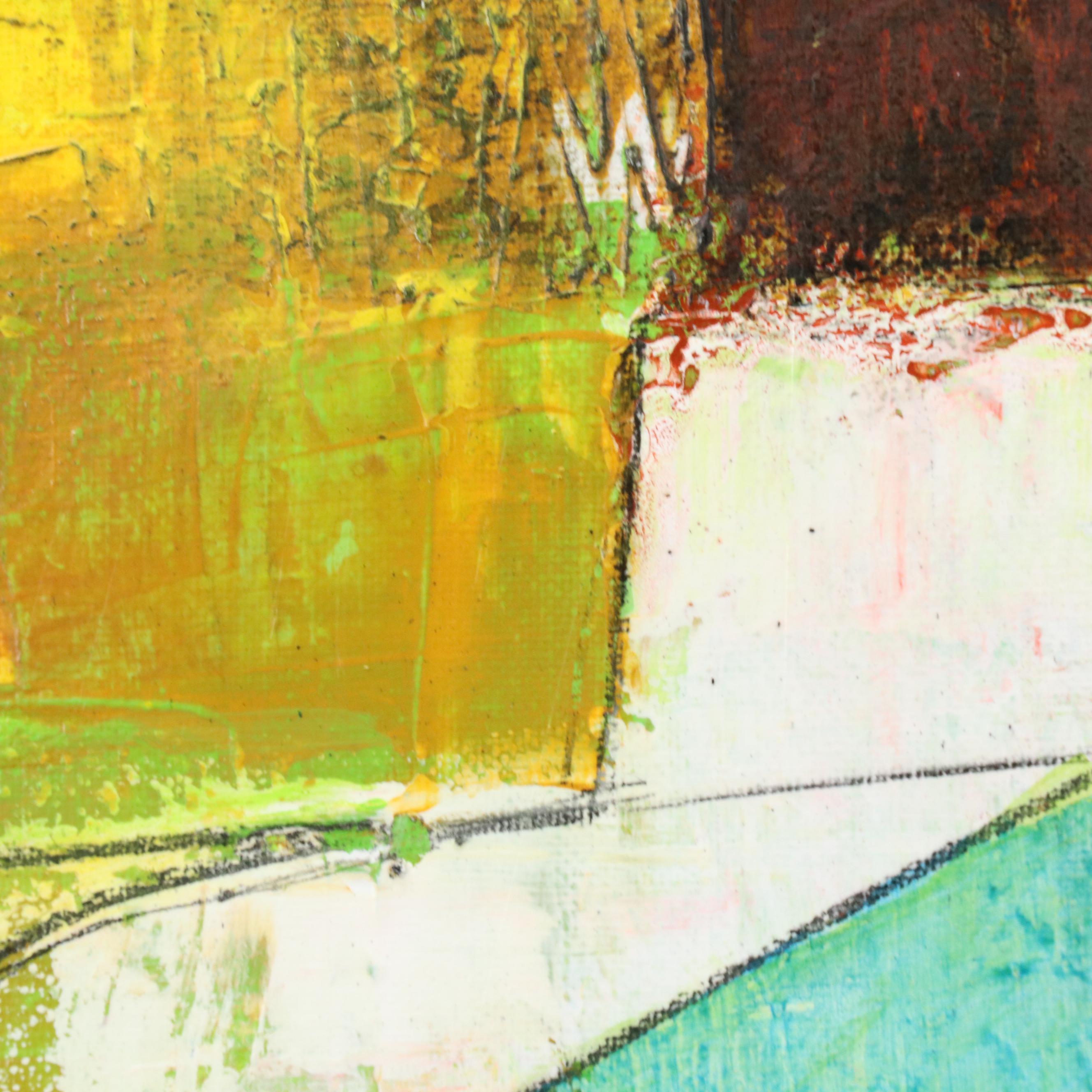 Michel Blázquez Abstract Acrylic Painting "The Melody of the Moment," 2025