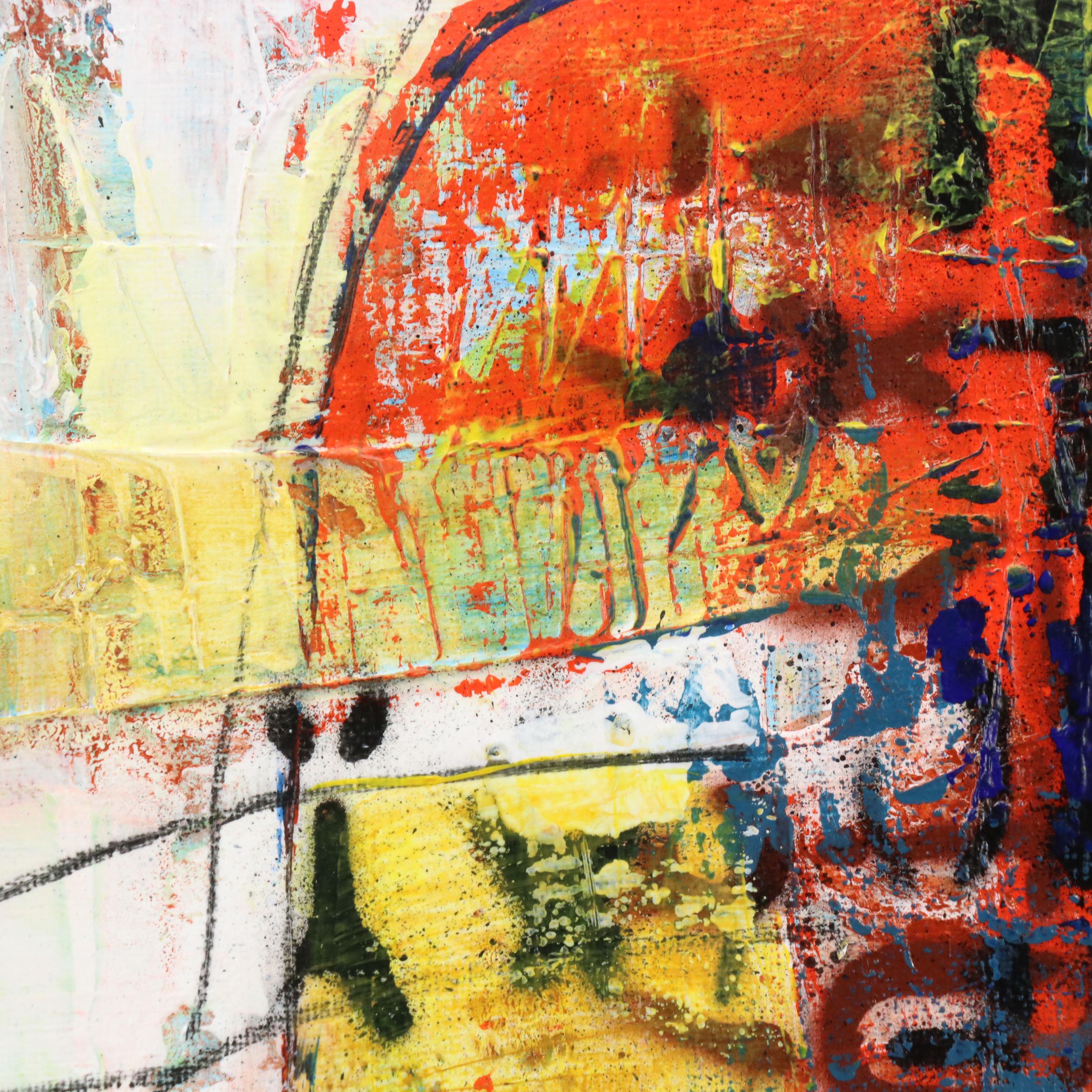 Michel Blázquez Abstract Acrylic Painting "The Melody of the Moment," 2025