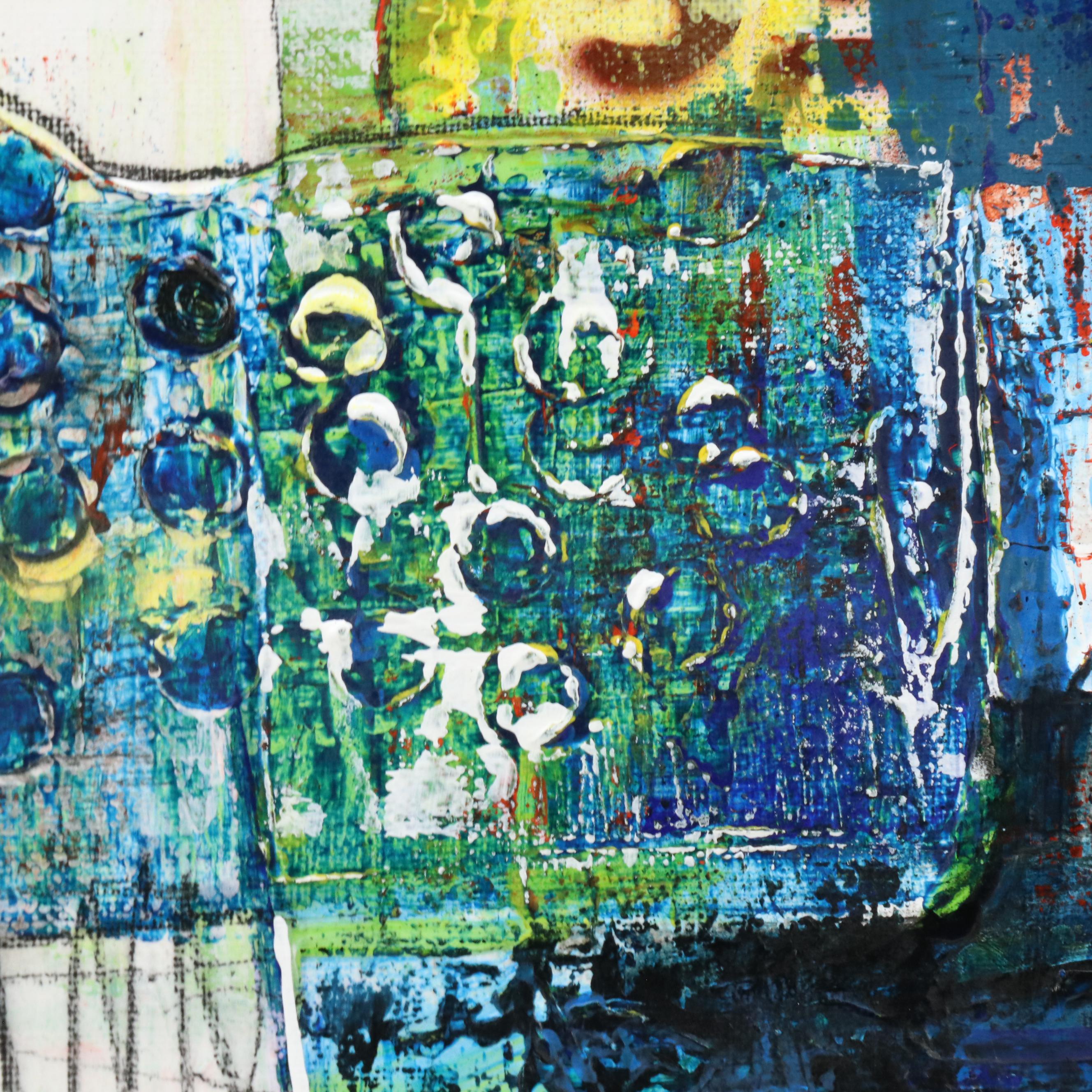 Michel Blázquez Abstract Acrylic Painting "The Melody of the Moment," 2025