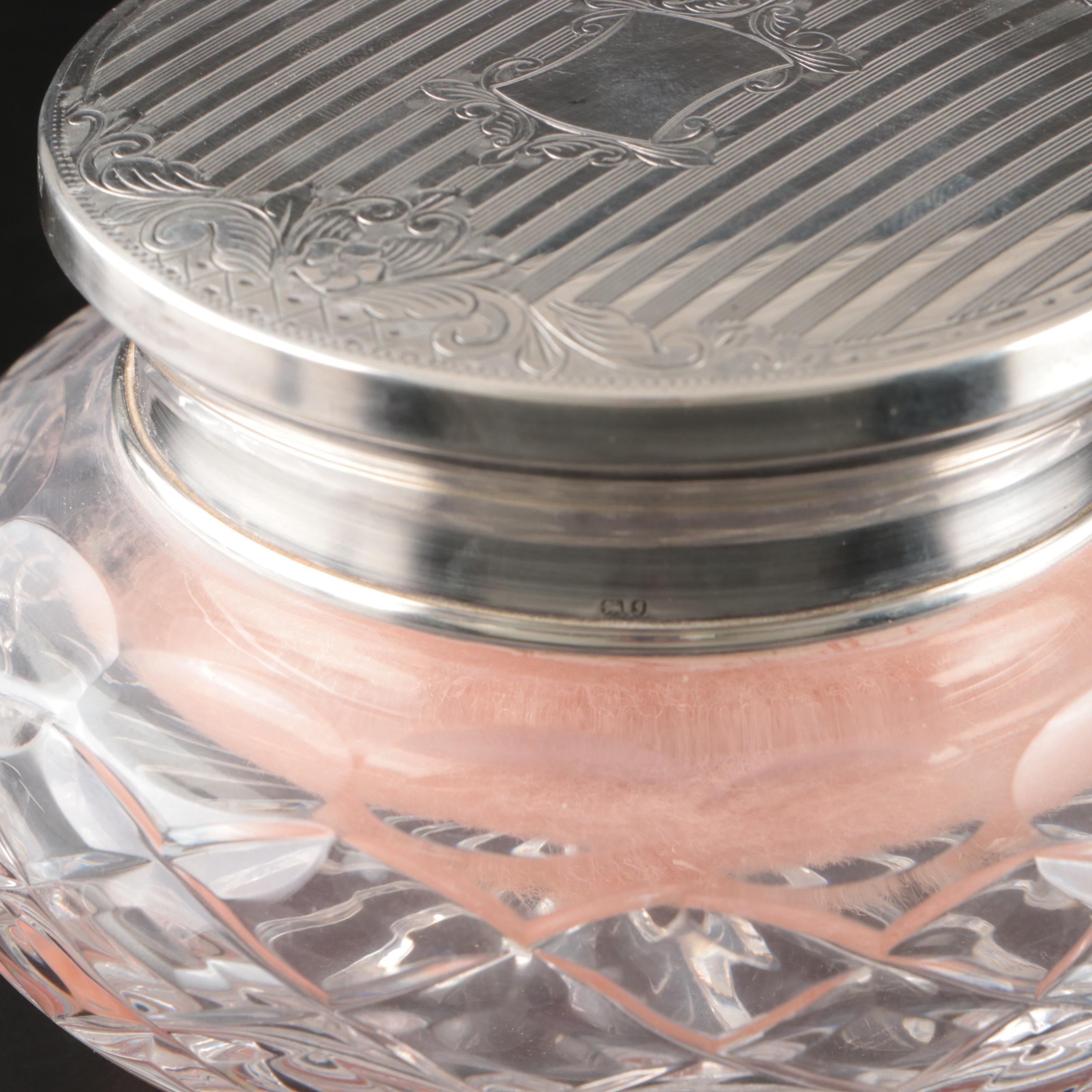 Blackinton Sterling Stamp Dispenser with Powder Jar and More Vanity Items