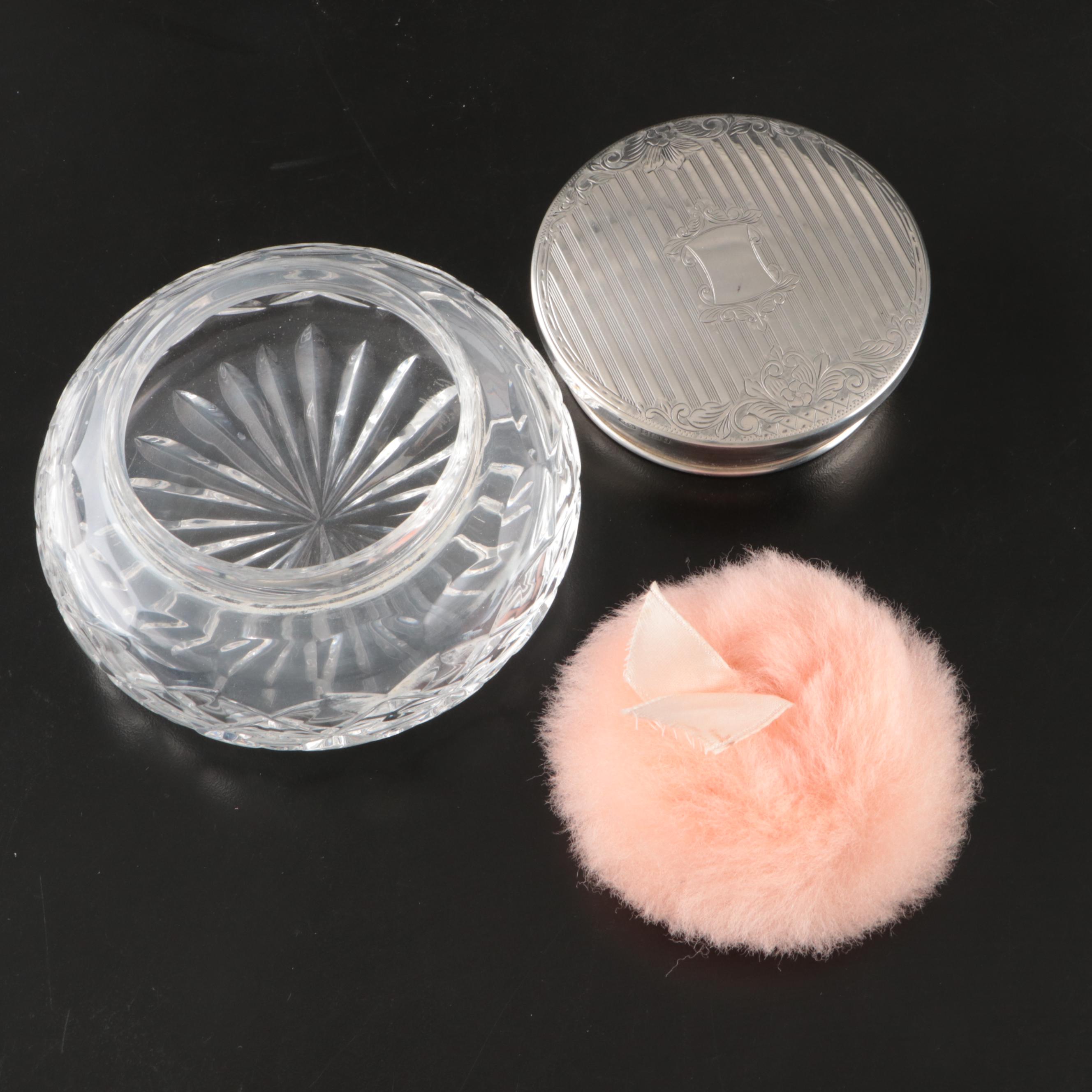 Blackinton Sterling Stamp Dispenser with Powder Jar and More Vanity Items