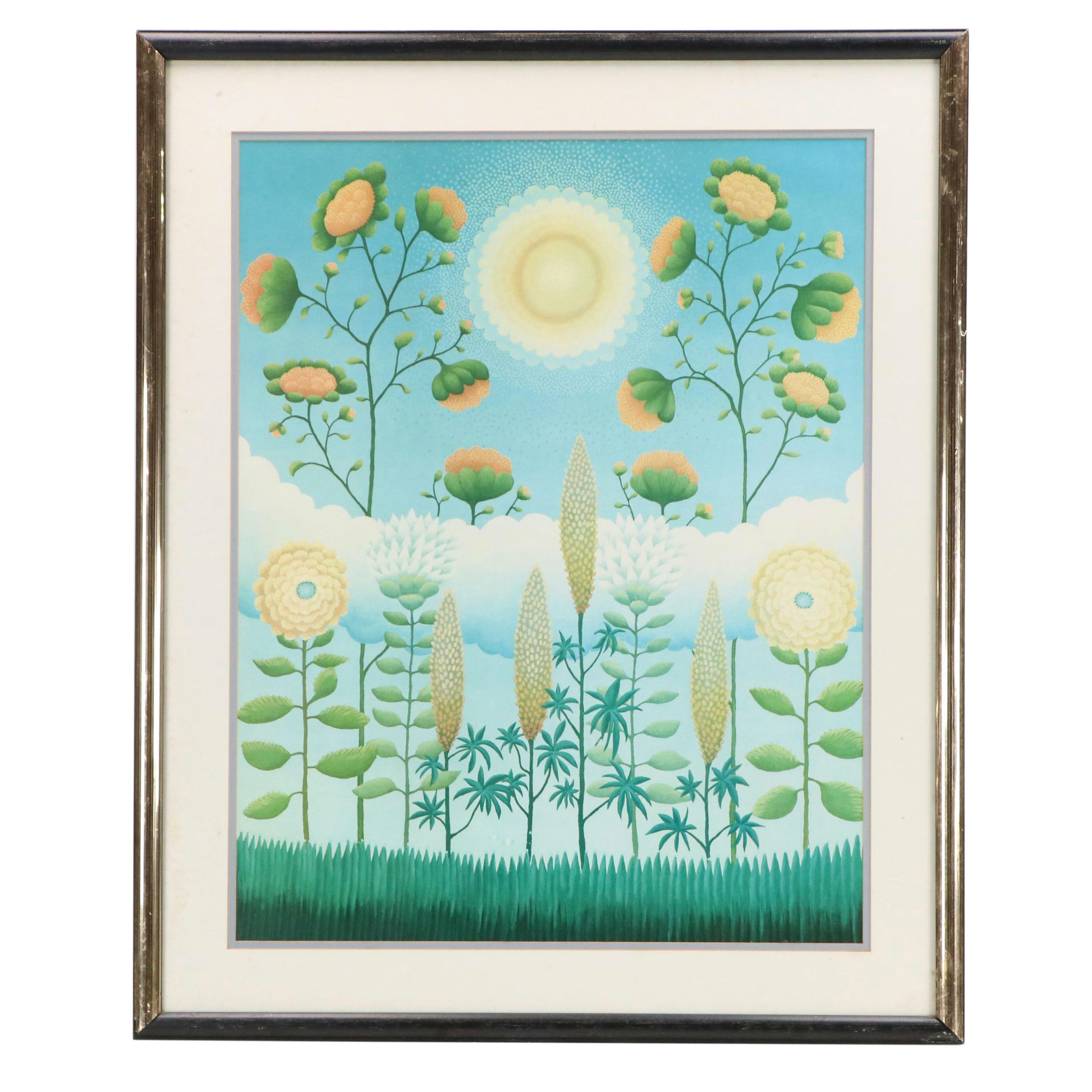 Giclée "Flowers and Sky" After Ivan Rabuzin