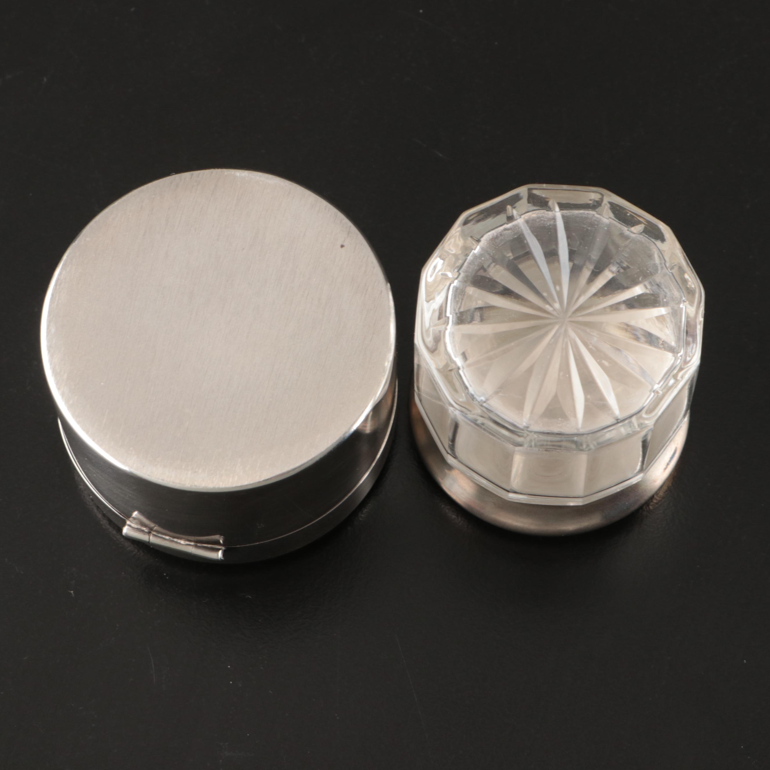 Blackinton Sterling Stamp Dispenser with Powder Jar and More Vanity Items