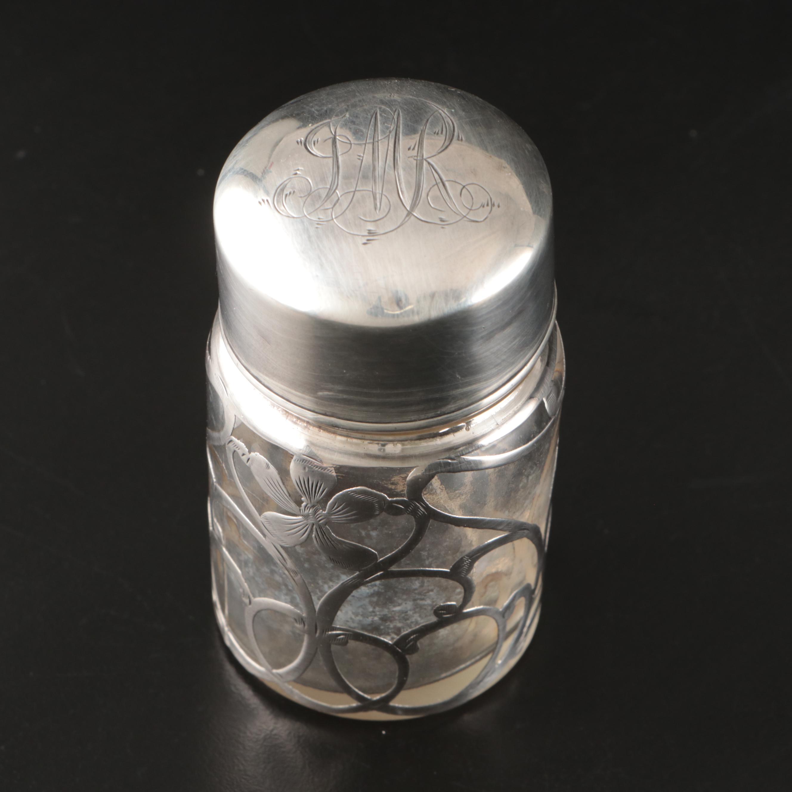 Blackinton Sterling Stamp Dispenser with Powder Jar and More Vanity Items