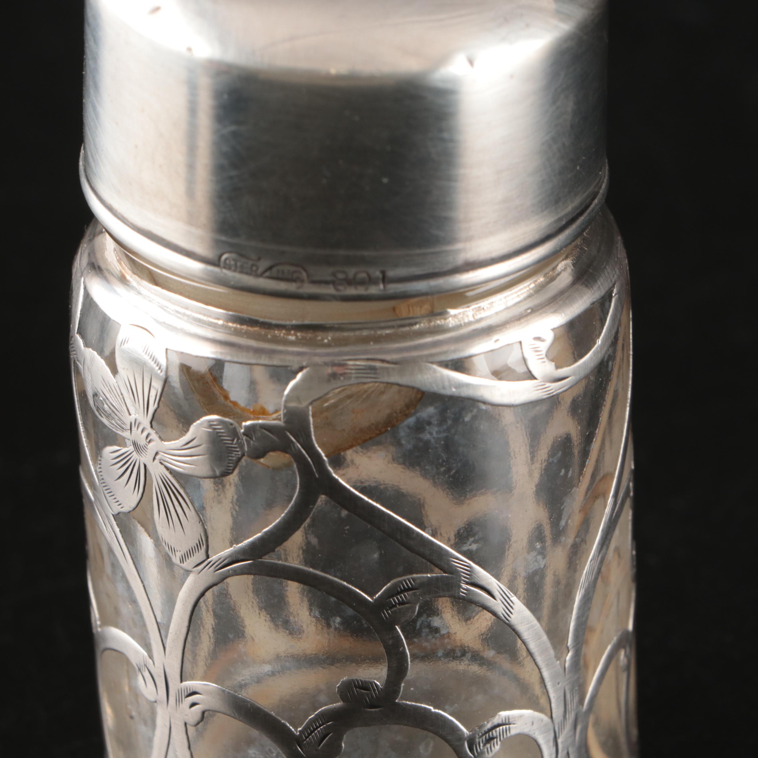 Blackinton Sterling Stamp Dispenser with Powder Jar and More Vanity Items