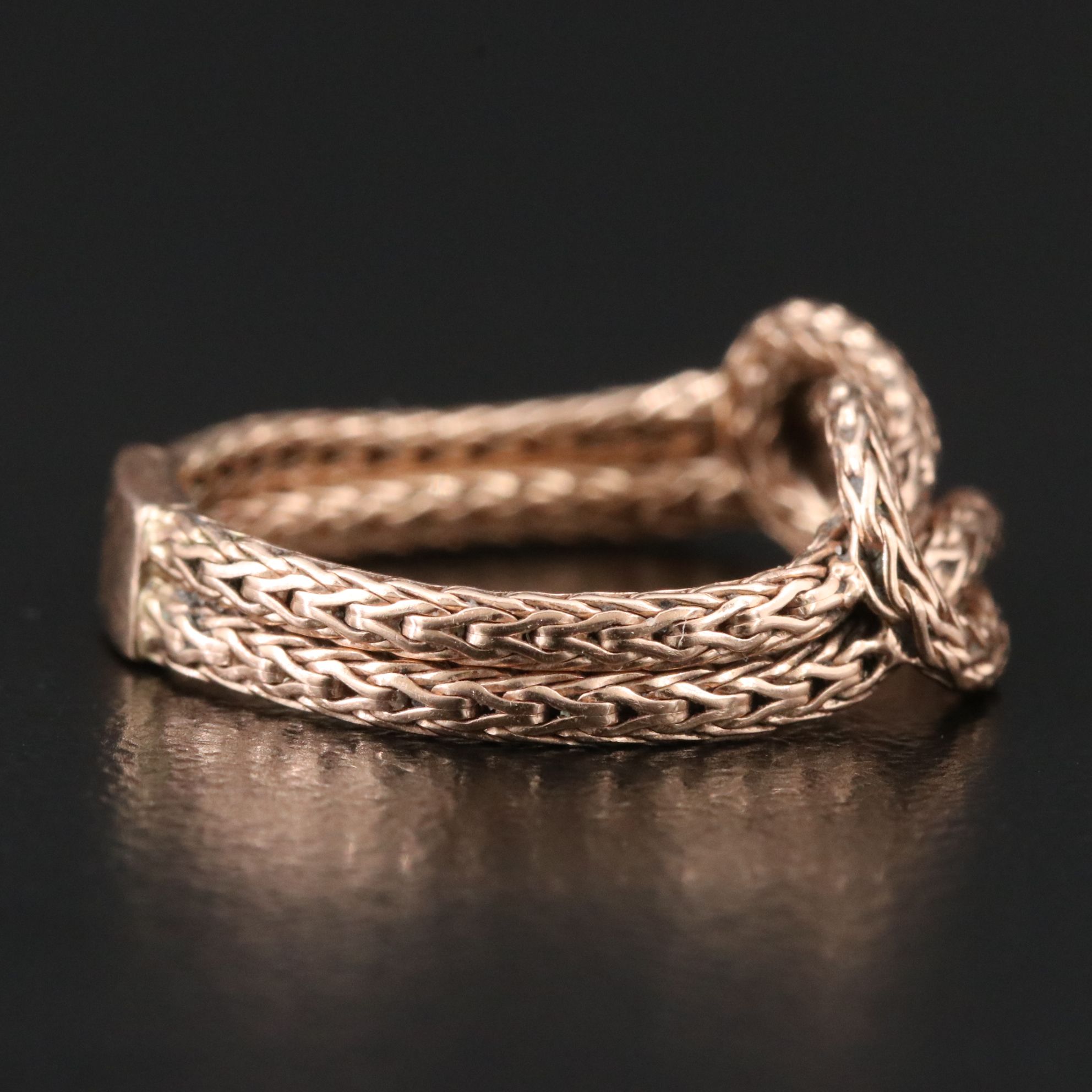John Hardy 14K Rose Gold Love Knot Ring