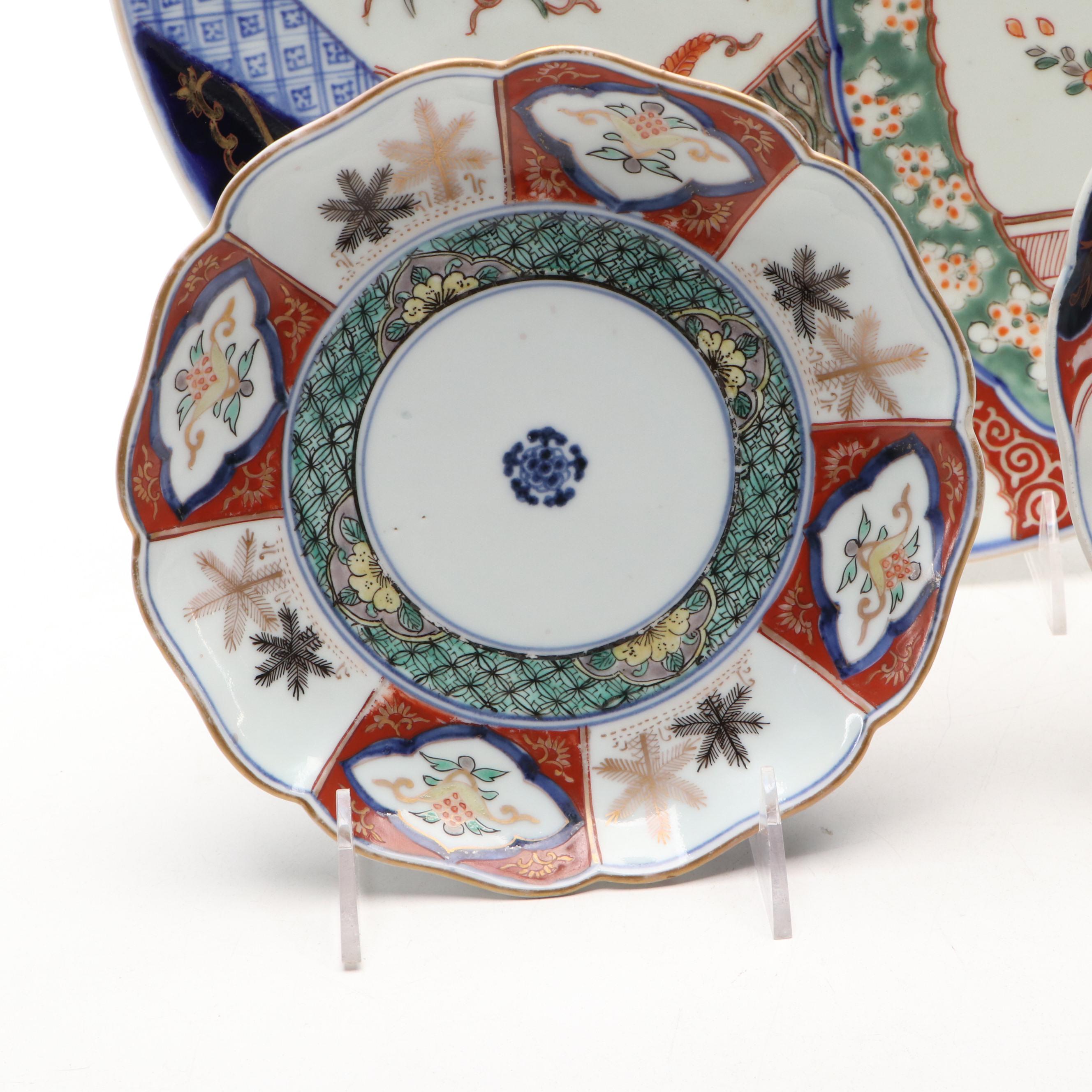 Imari Ware Porcelain Charger and Plates
