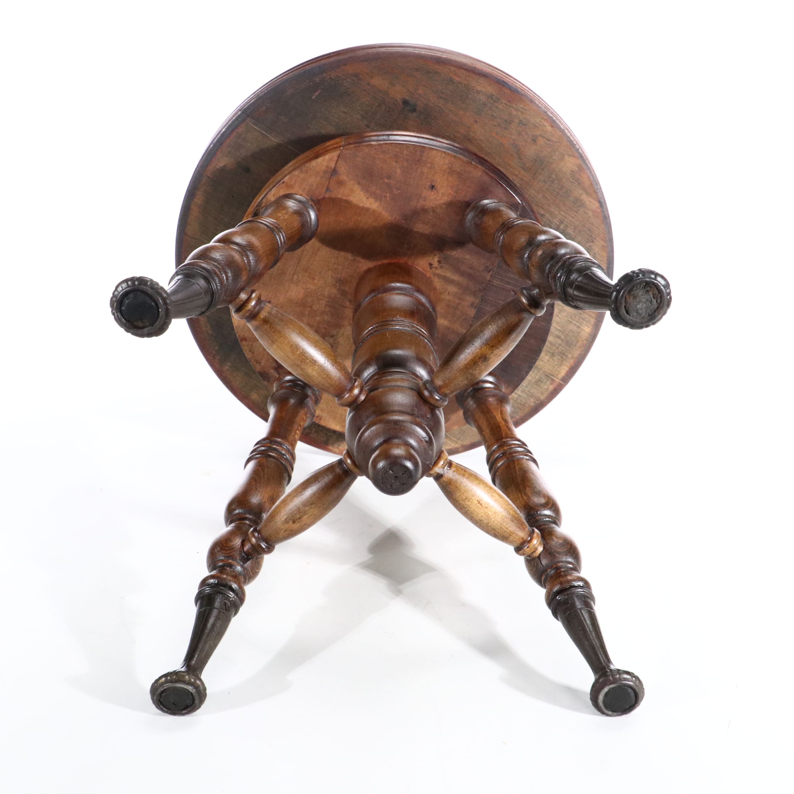 Footed Spinner Wooden Piano Seat