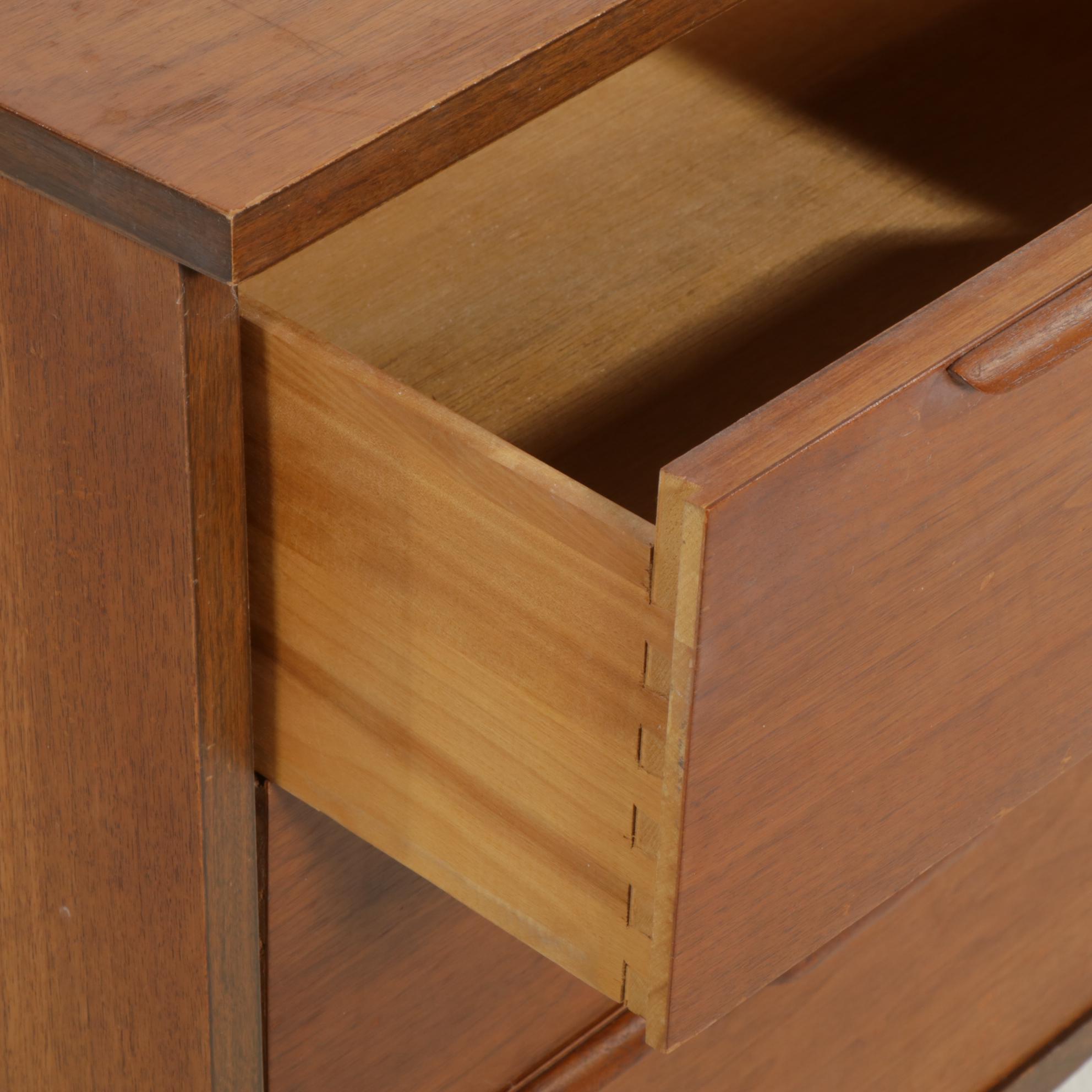 J.W. Kilgour Mid Century Modern Walnut Dresser, Mid-20th Century
