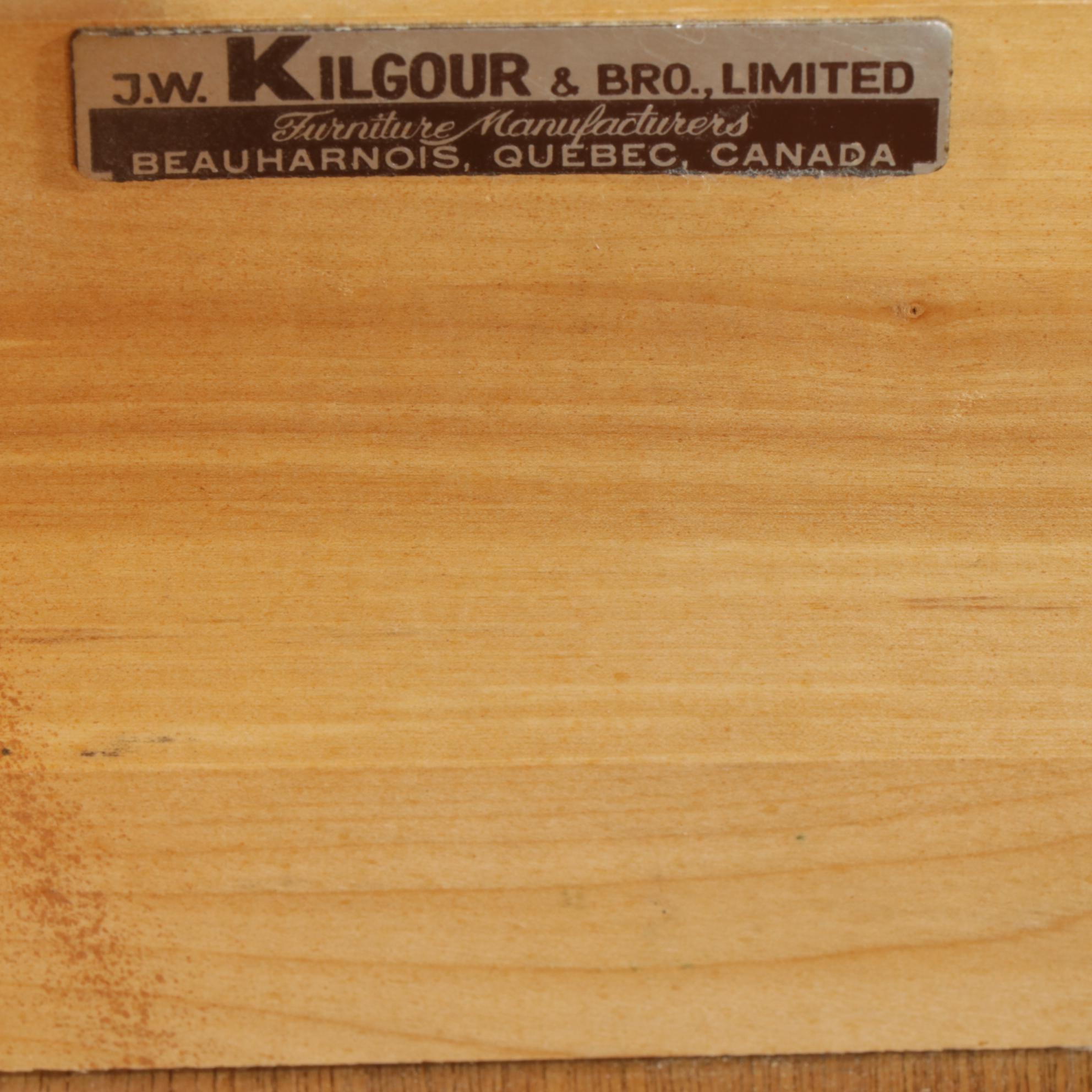 J.W. Kilgour Mid Century Modern Walnut Dresser, Mid-20th Century