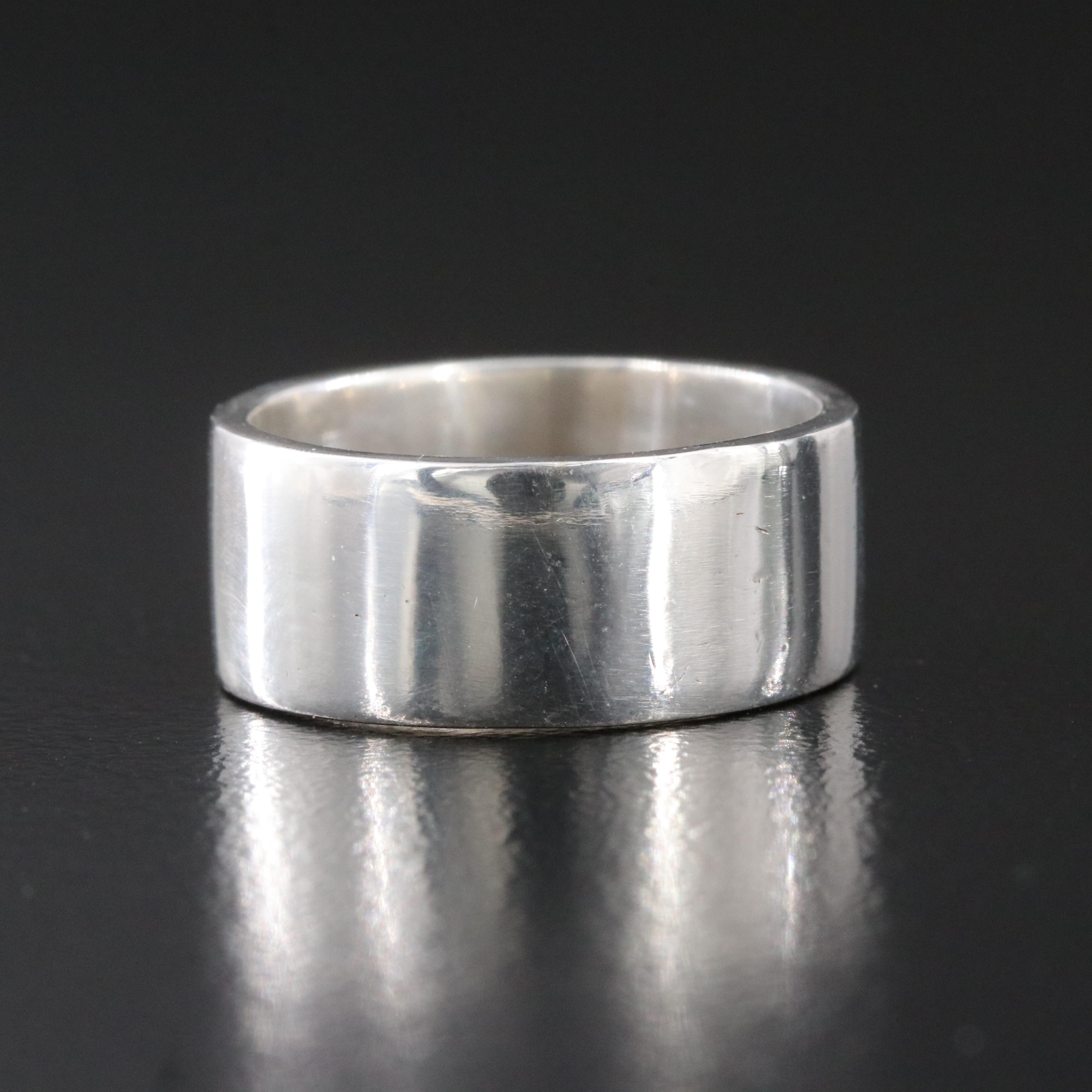Sterling Two-Tone Rivet Ring
