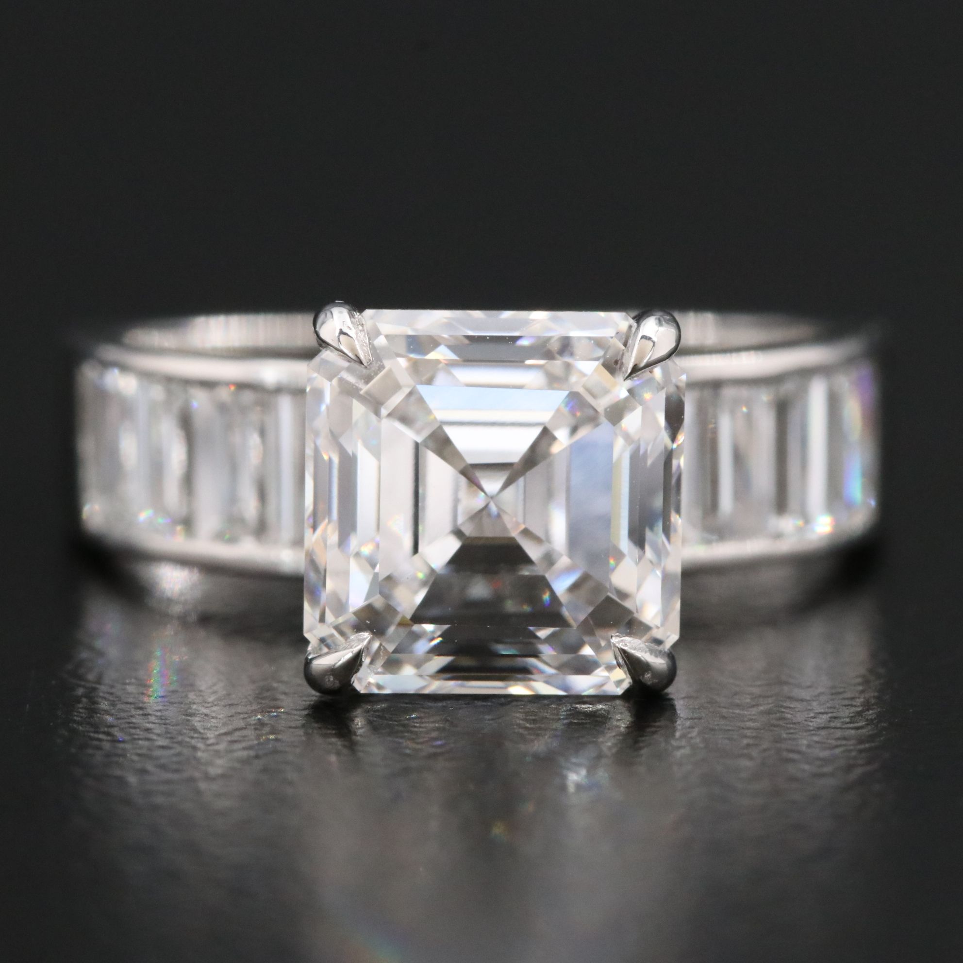 Platinum 4.53 CTW Lab Grown Diamond Ring with IGI Report