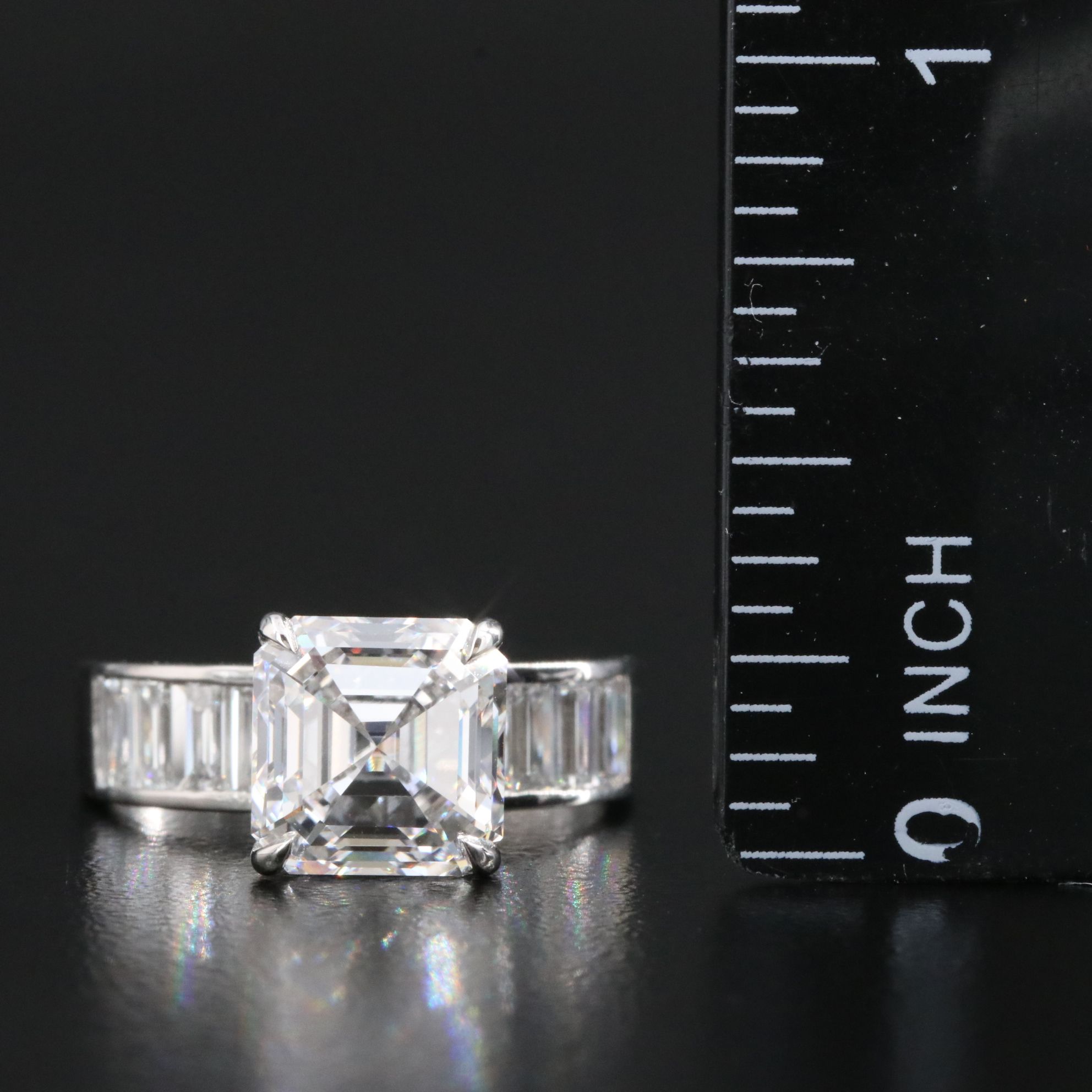 Platinum 4.53 CTW Lab Grown Diamond Ring with IGI Report