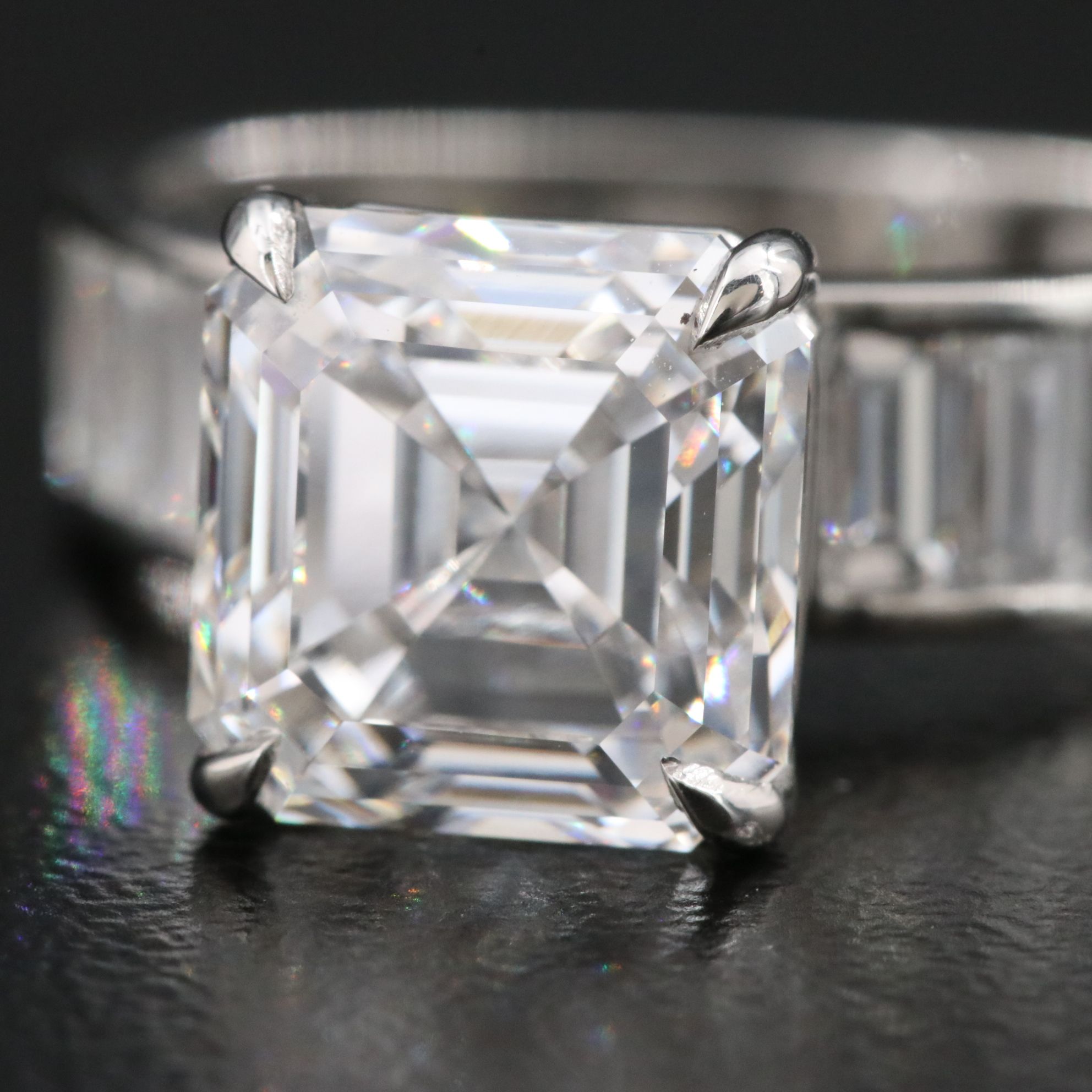 Platinum 4.53 CTW Lab Grown Diamond Ring with IGI Report