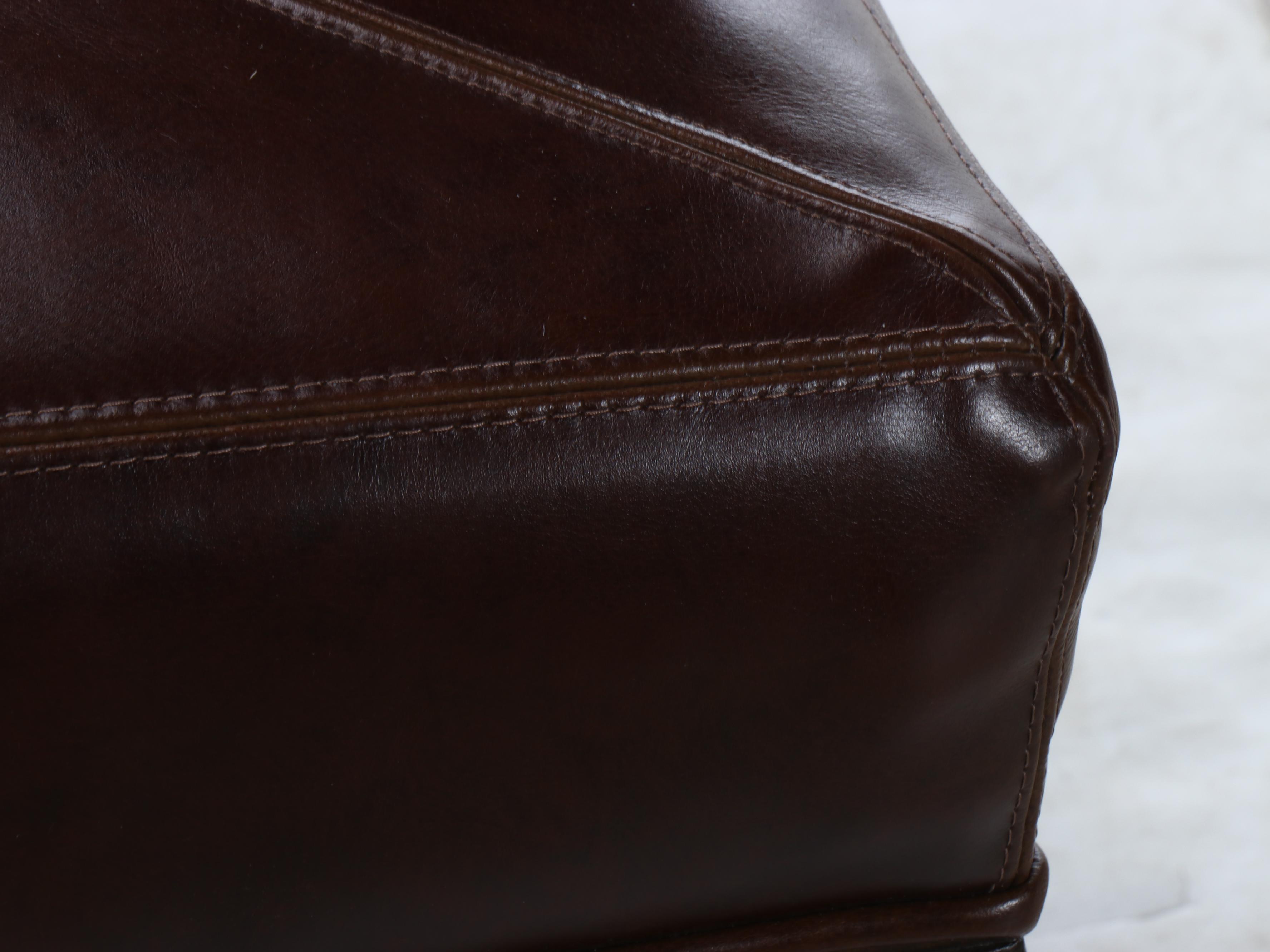 Jackson Carter Furniture Co. "Greenwich" Mahogany and Leather Armchair