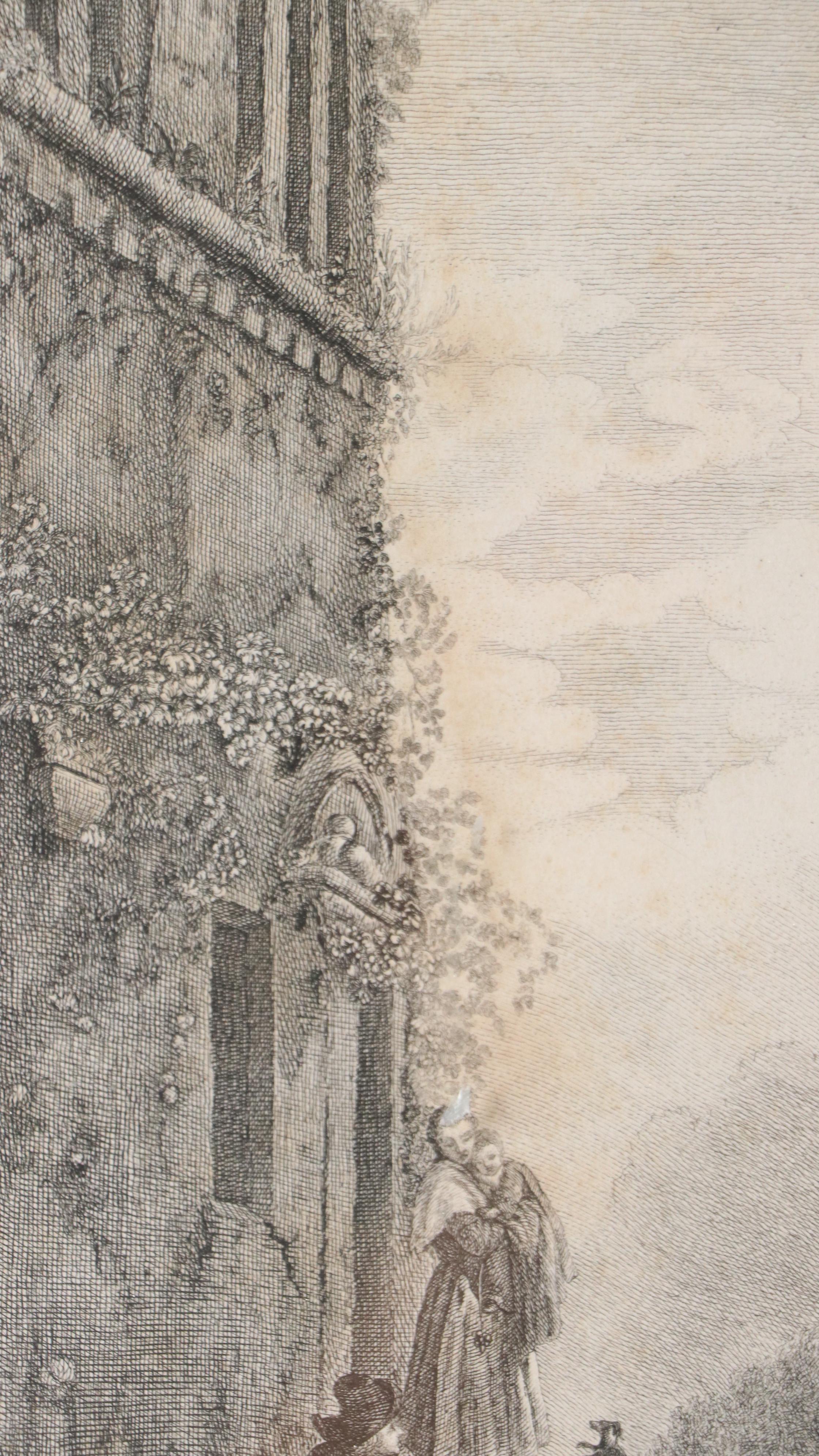 French School Engraving After Philips Wouwerman "L'Ecuyer Du Manege," 1756