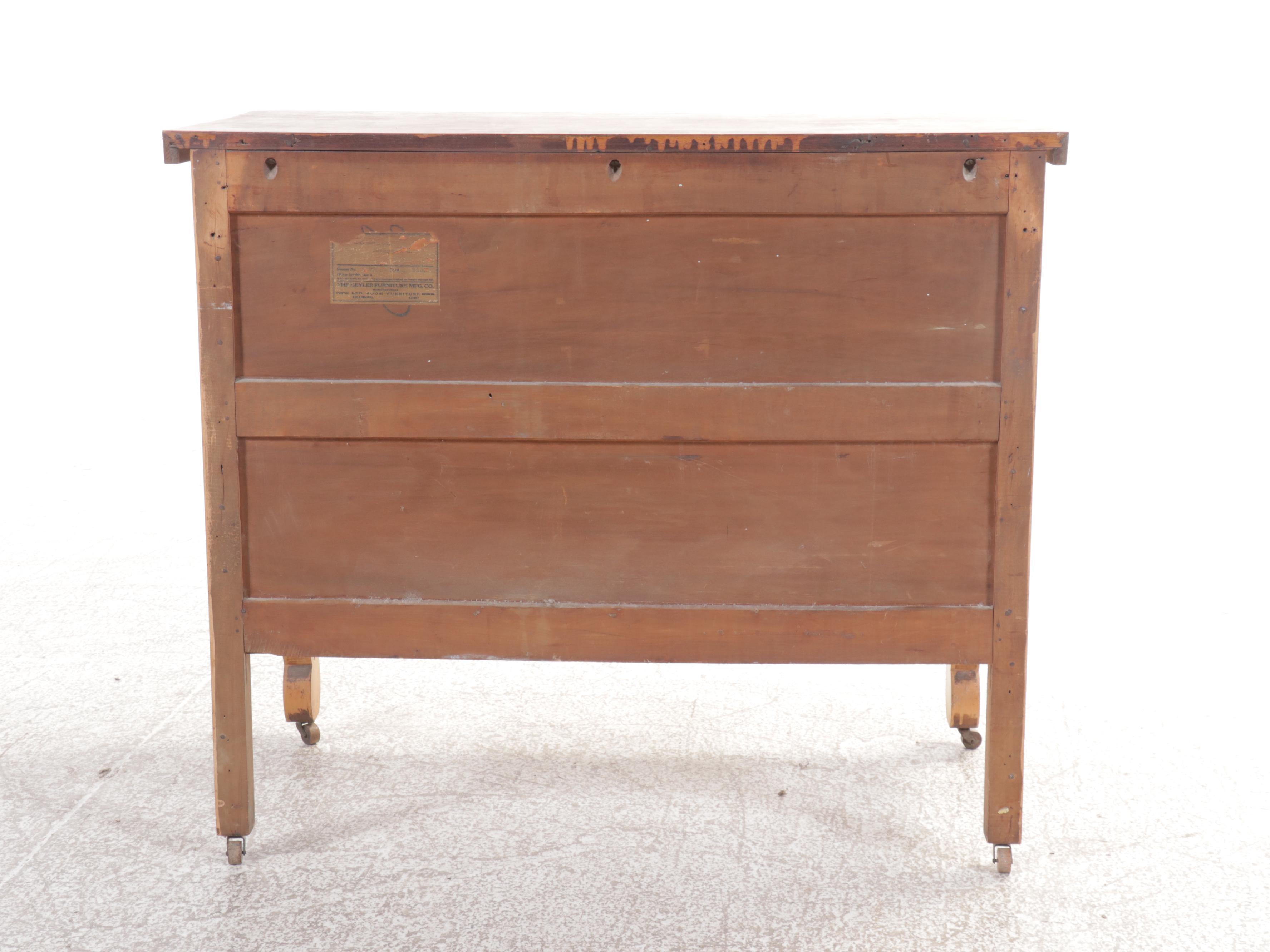 The Geyler Furniture Empire Style Maple Four-Drawer Chest, Early 20th Century