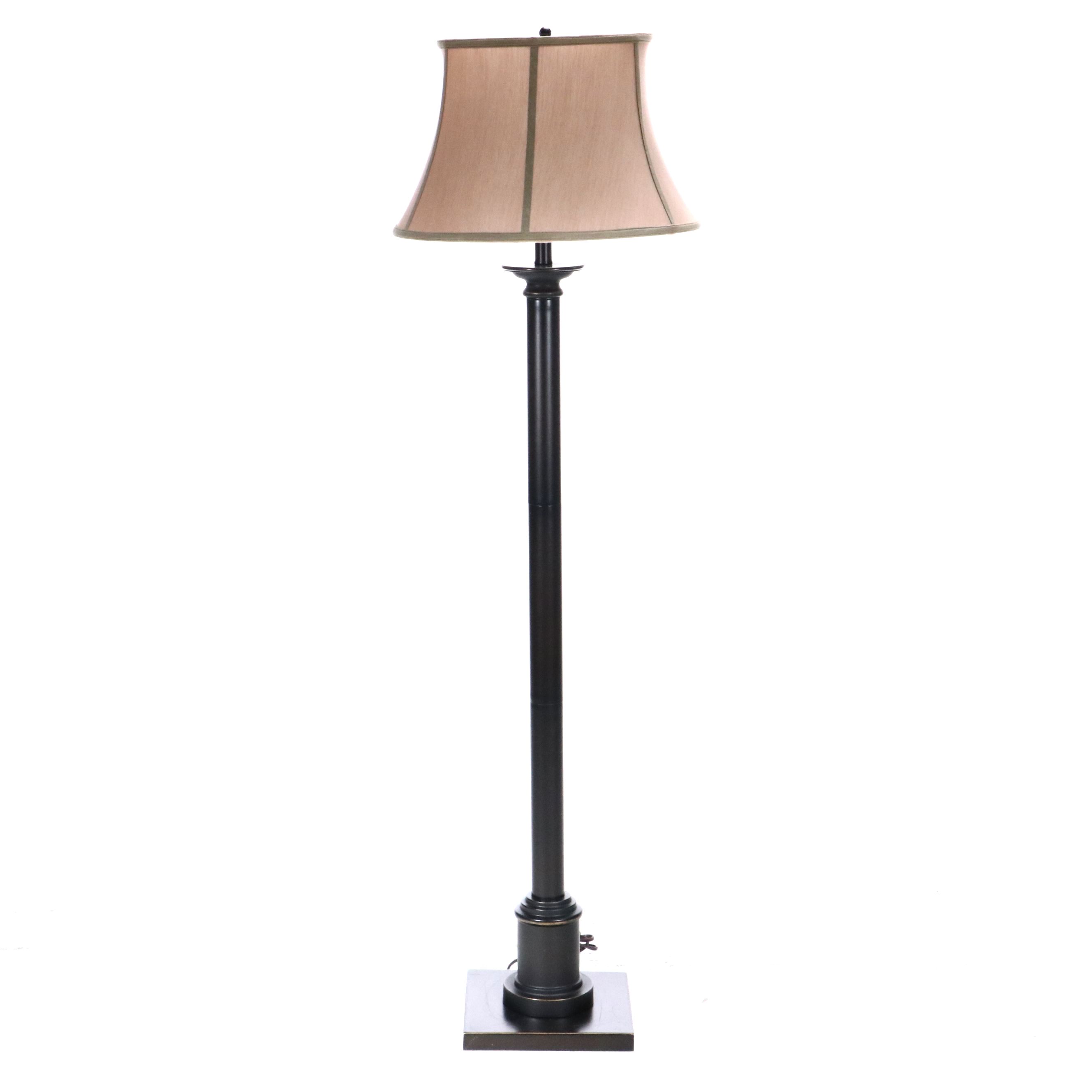 Contemporary Bronzed Finish Floor Lamp