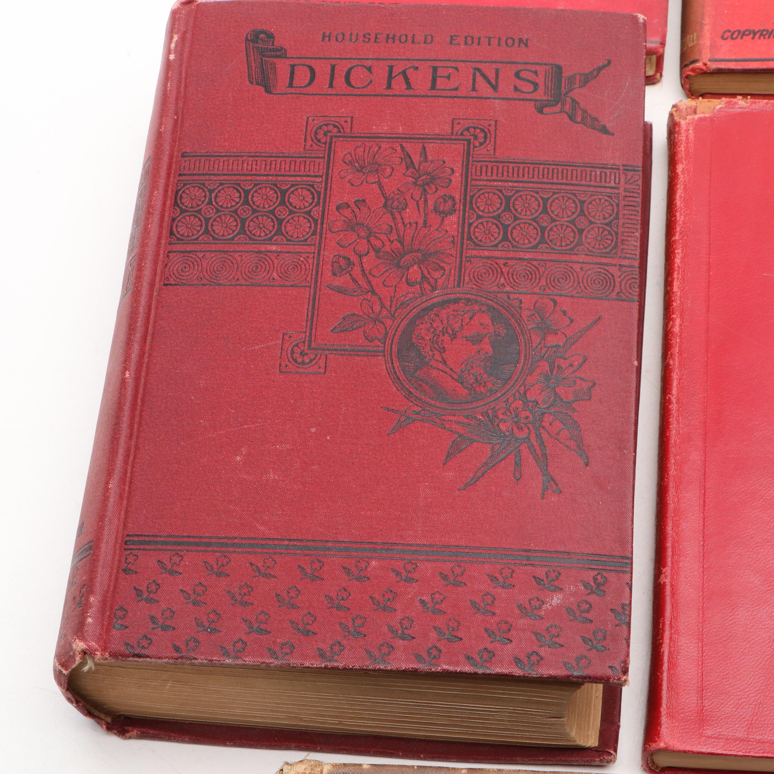 Household Edition "Dombey and Son" by Charles Dickens and More Books