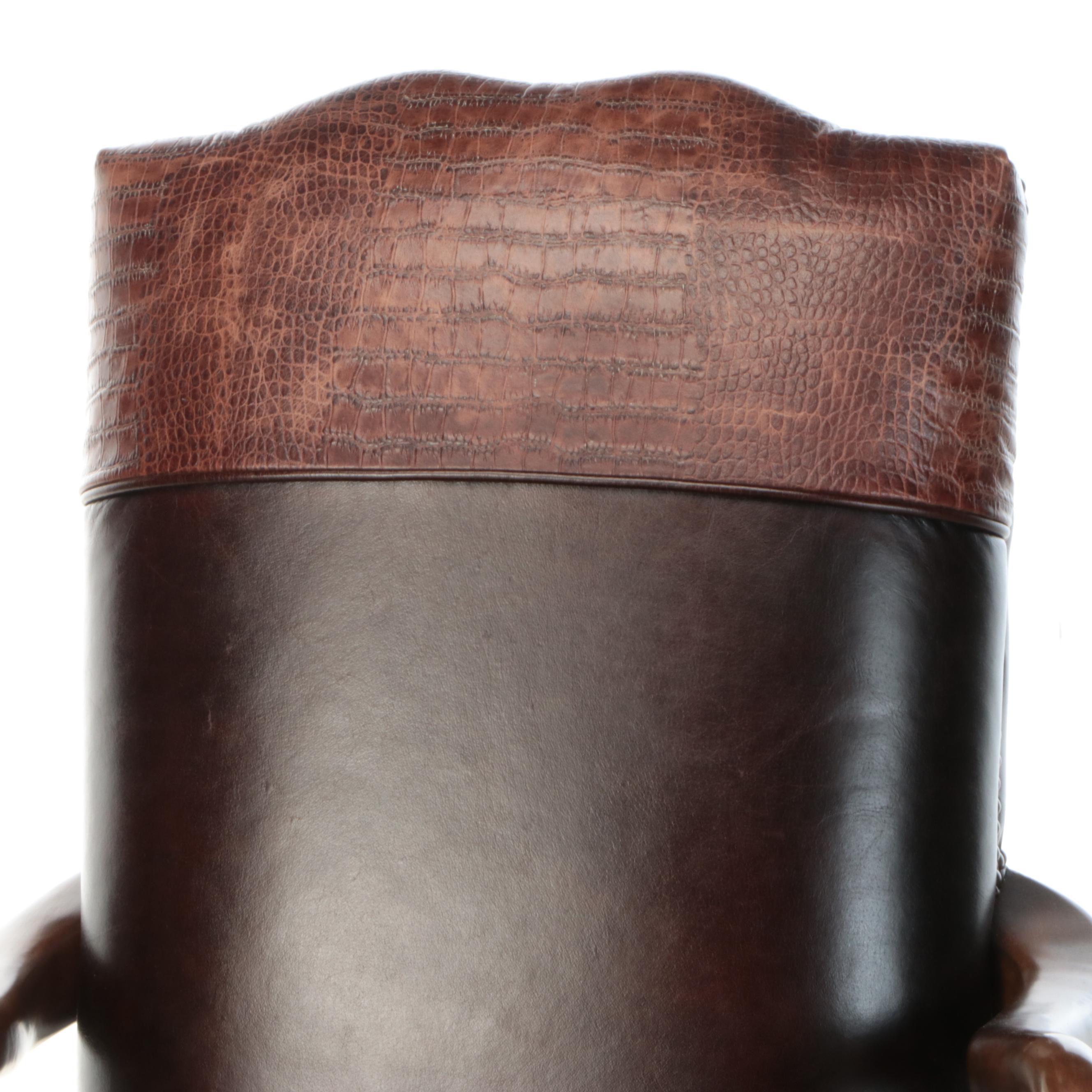 Leather Swivel Desk Chair