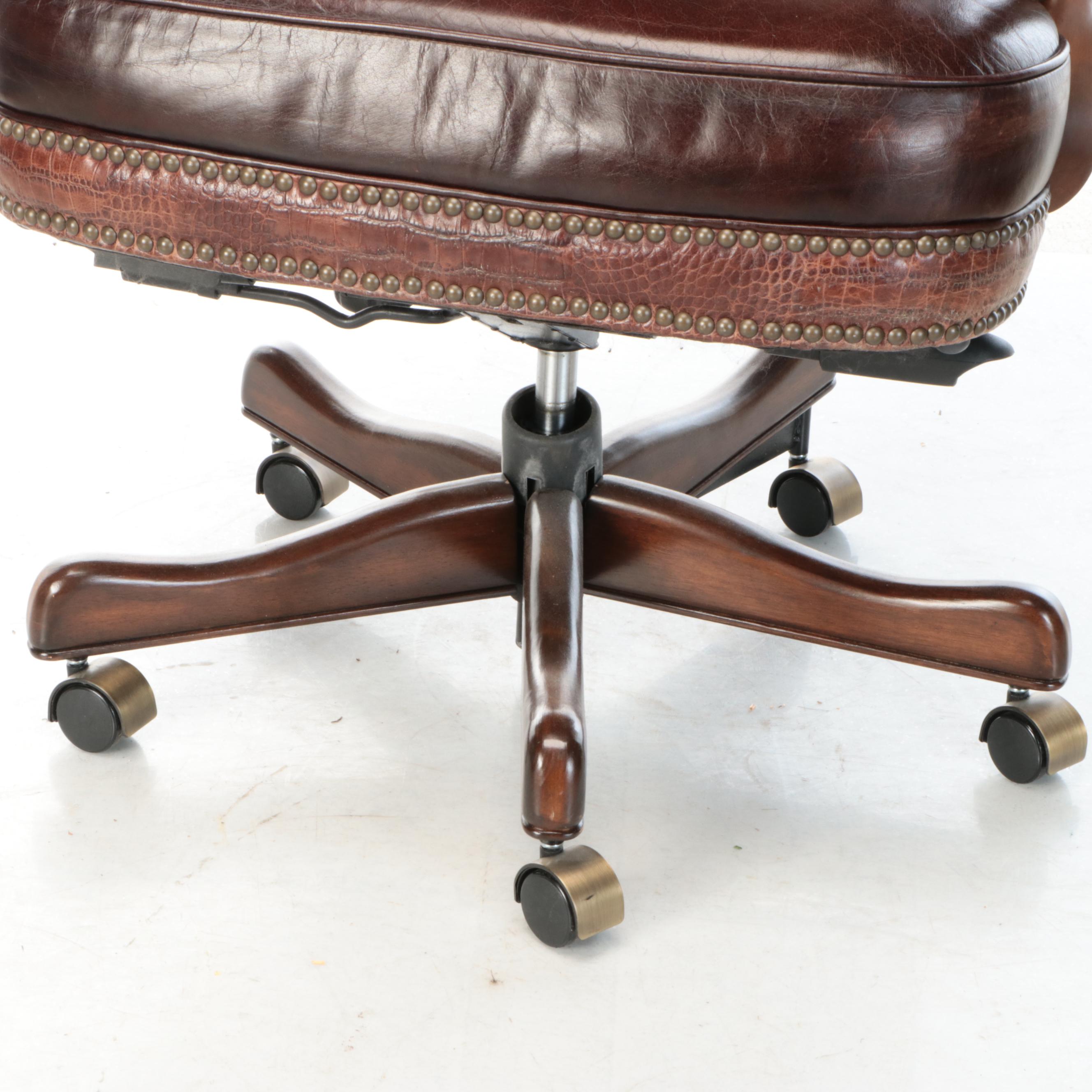 Leather Swivel Desk Chair