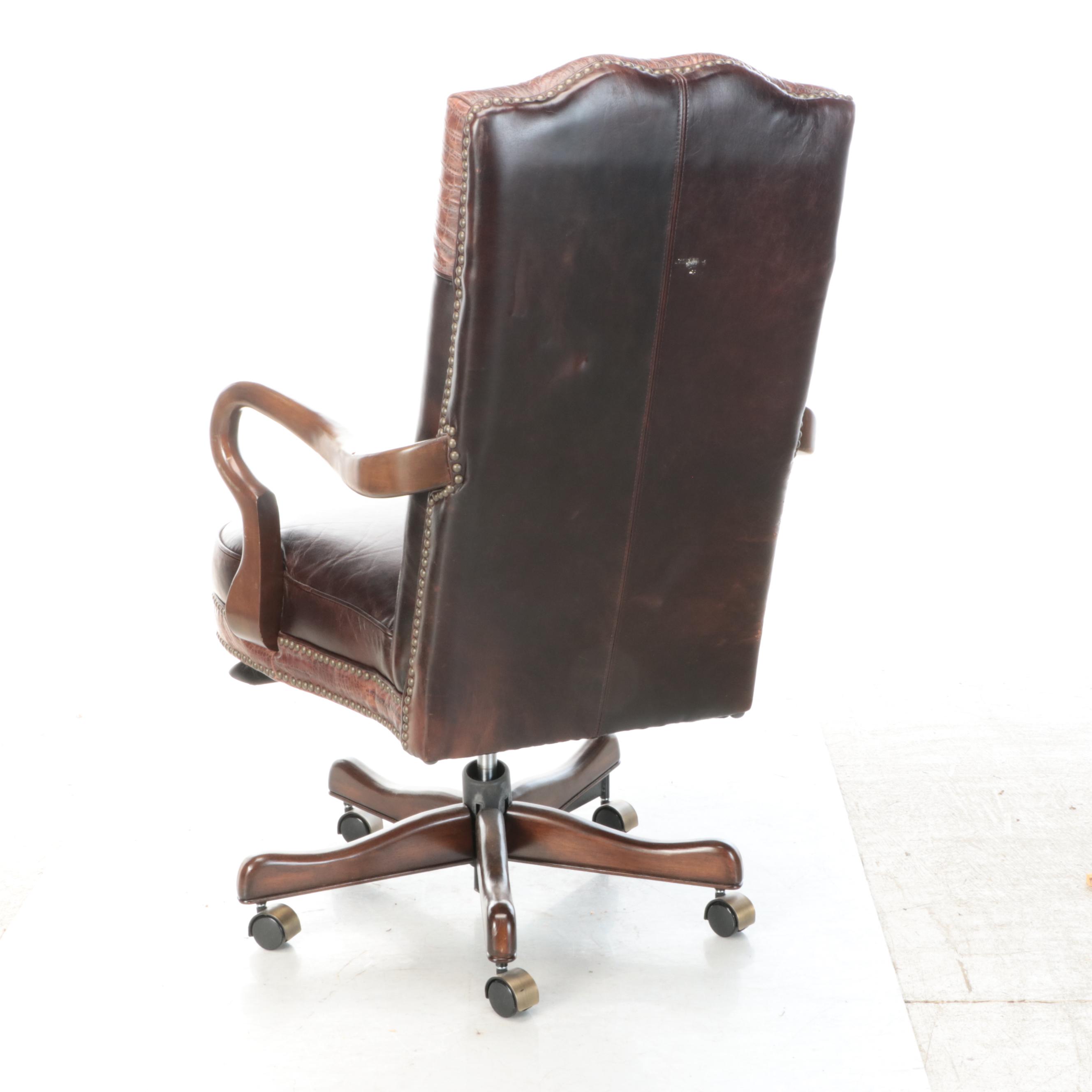 Leather Swivel Desk Chair