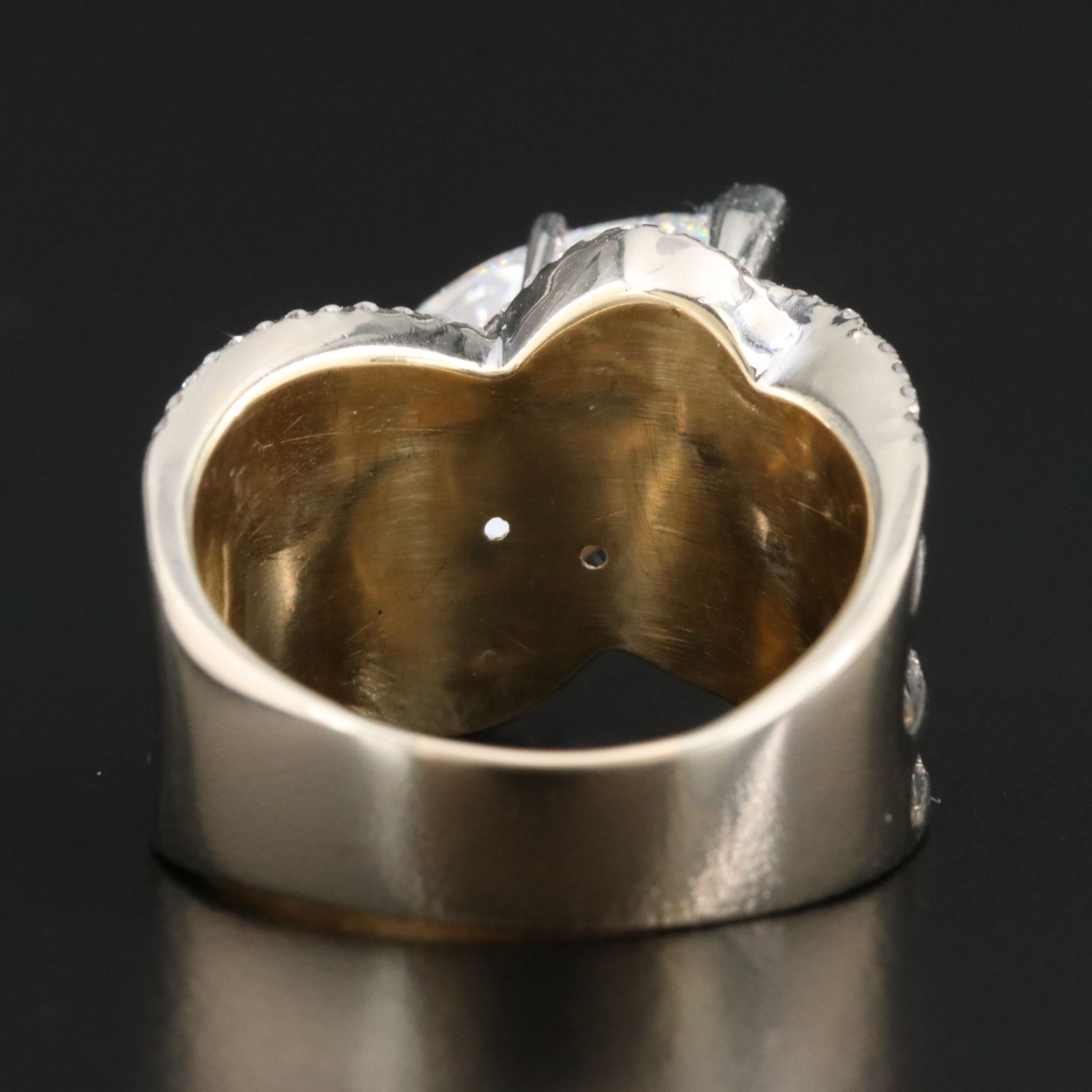 18K 6.27 CTW Diamond Ring with 14K Accent, IGI Report and Lab Grown Center