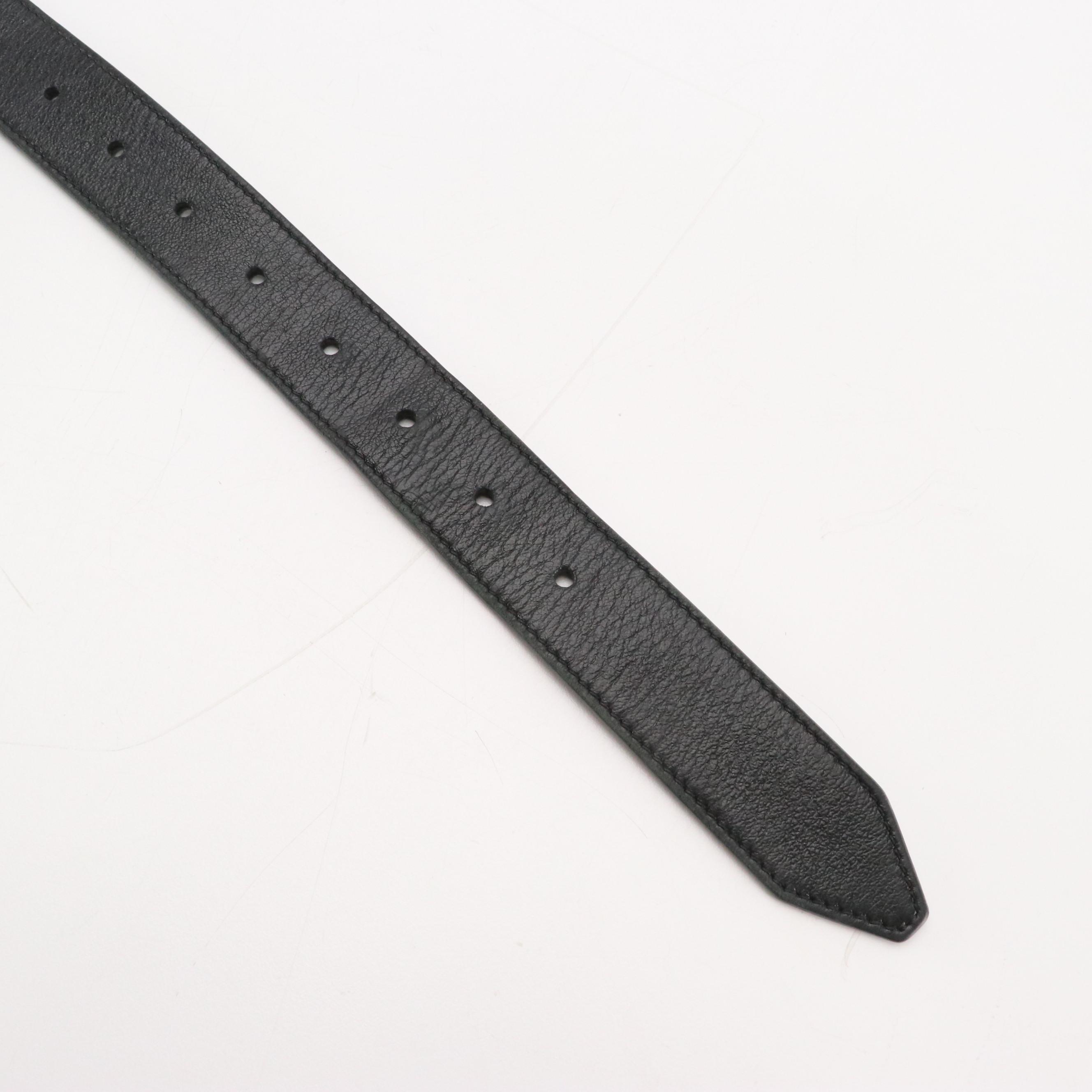 Fendi Employee Double Pocket Belt in Black Leather