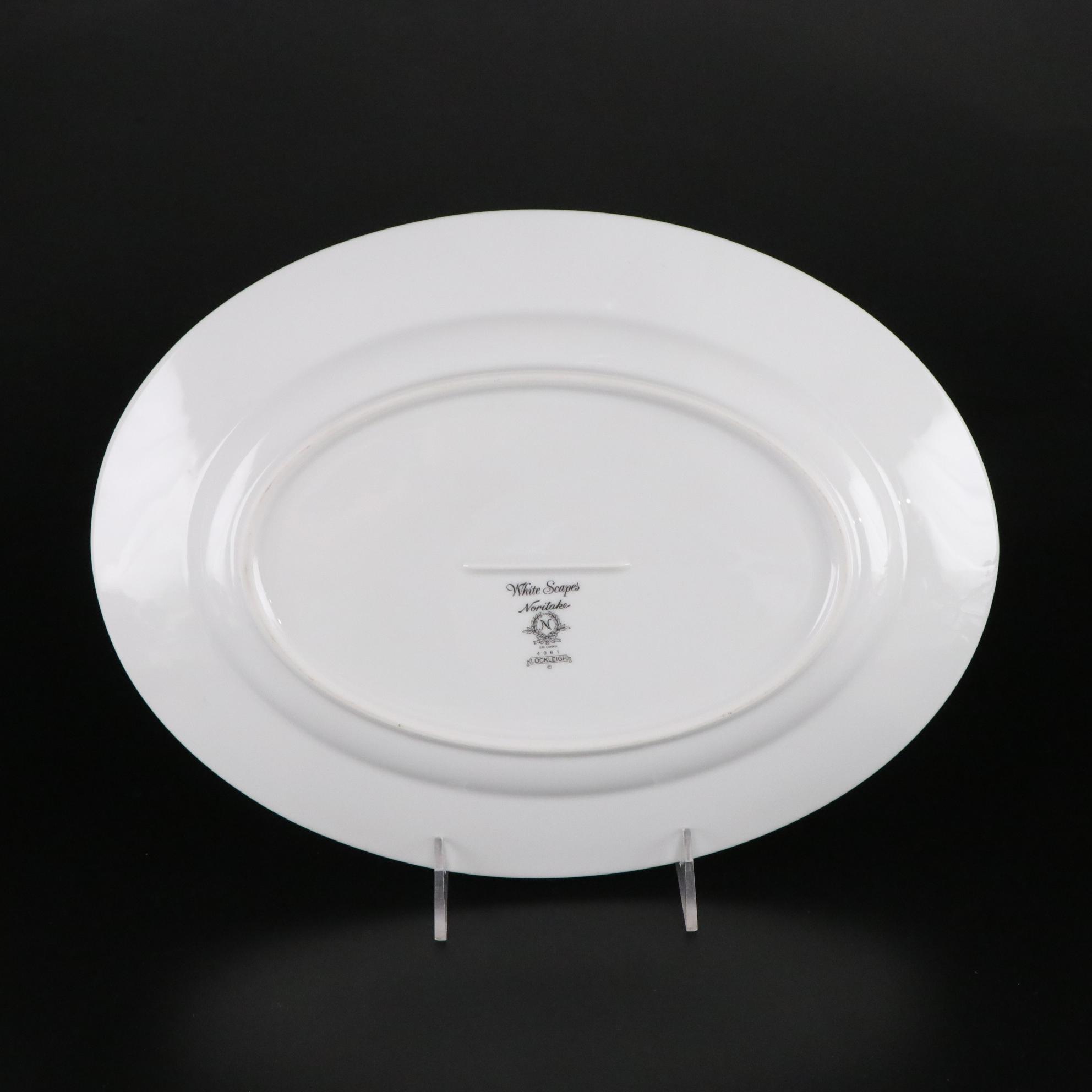 Noritake "Lockleigh" Gilt Trim Dinnerware Set for Six with Serveware