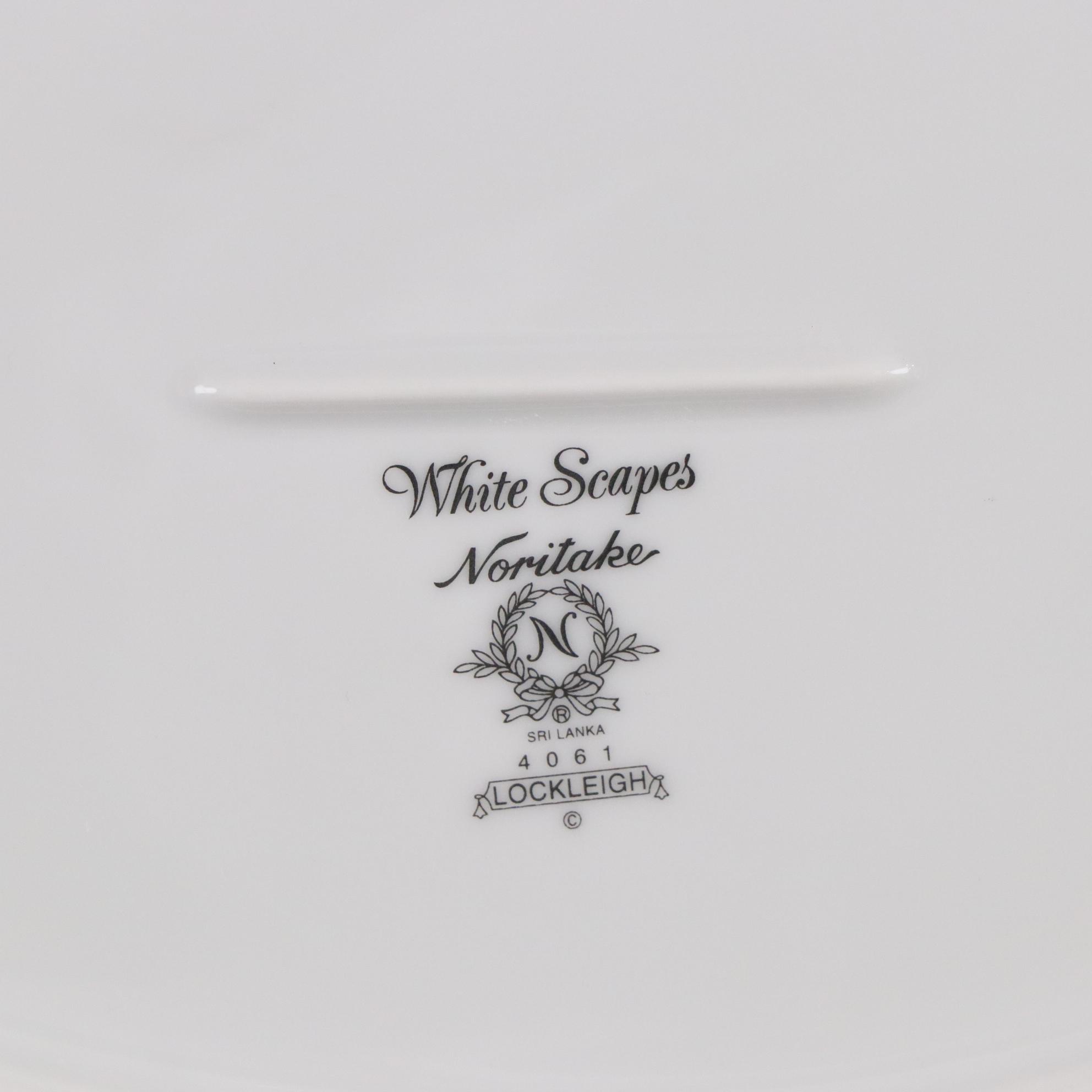 Noritake "Lockleigh" Gilt Trim Dinnerware Set for Six with Serveware