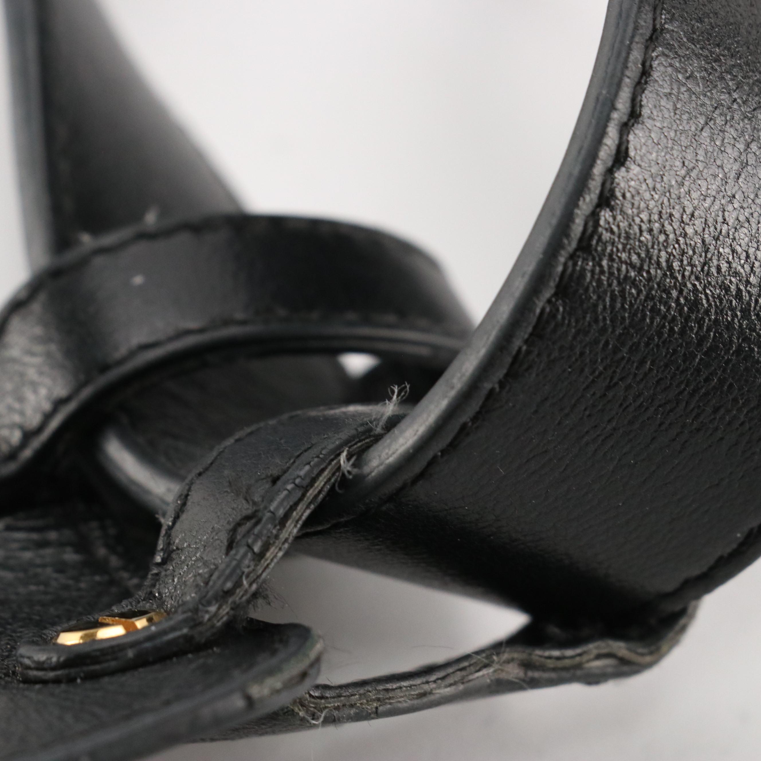 Fendi Employee Double Pocket Belt in Black Leather