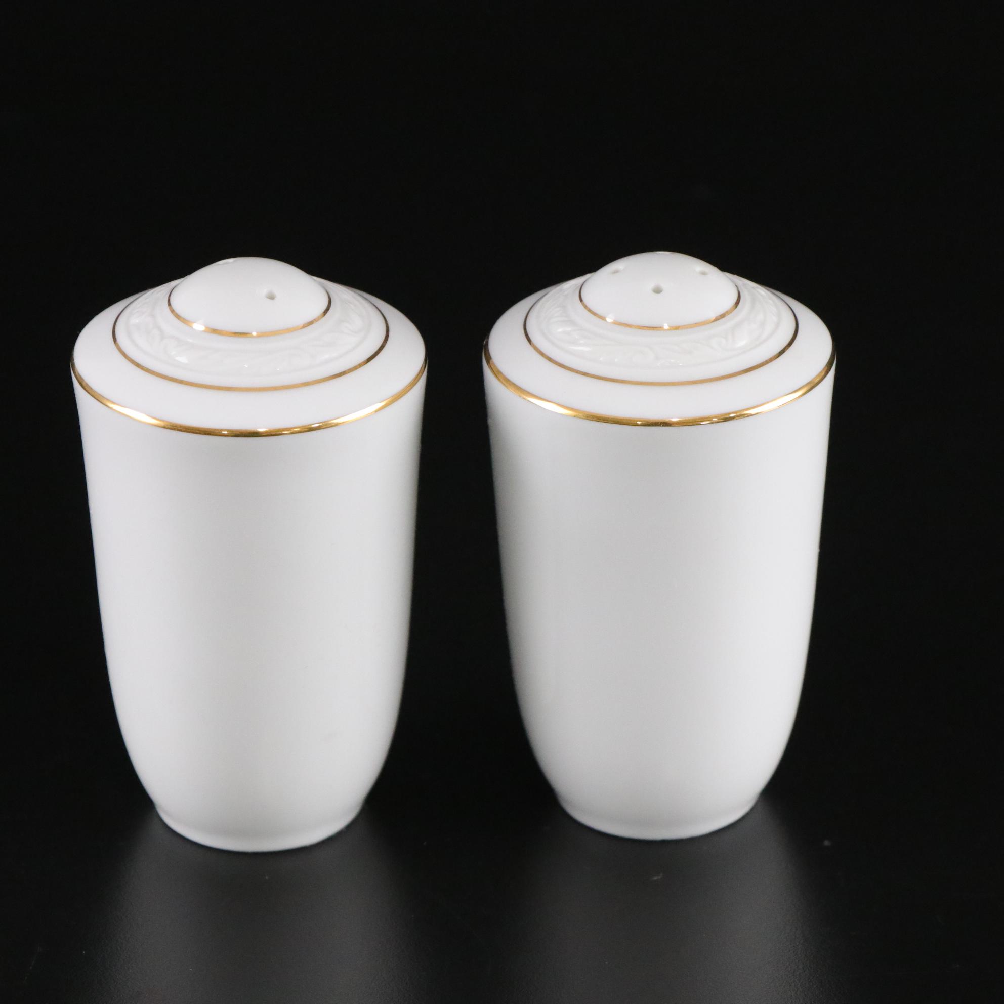 Noritake "Lockleigh" Gilt Trim Dinnerware Set for Six with Serveware