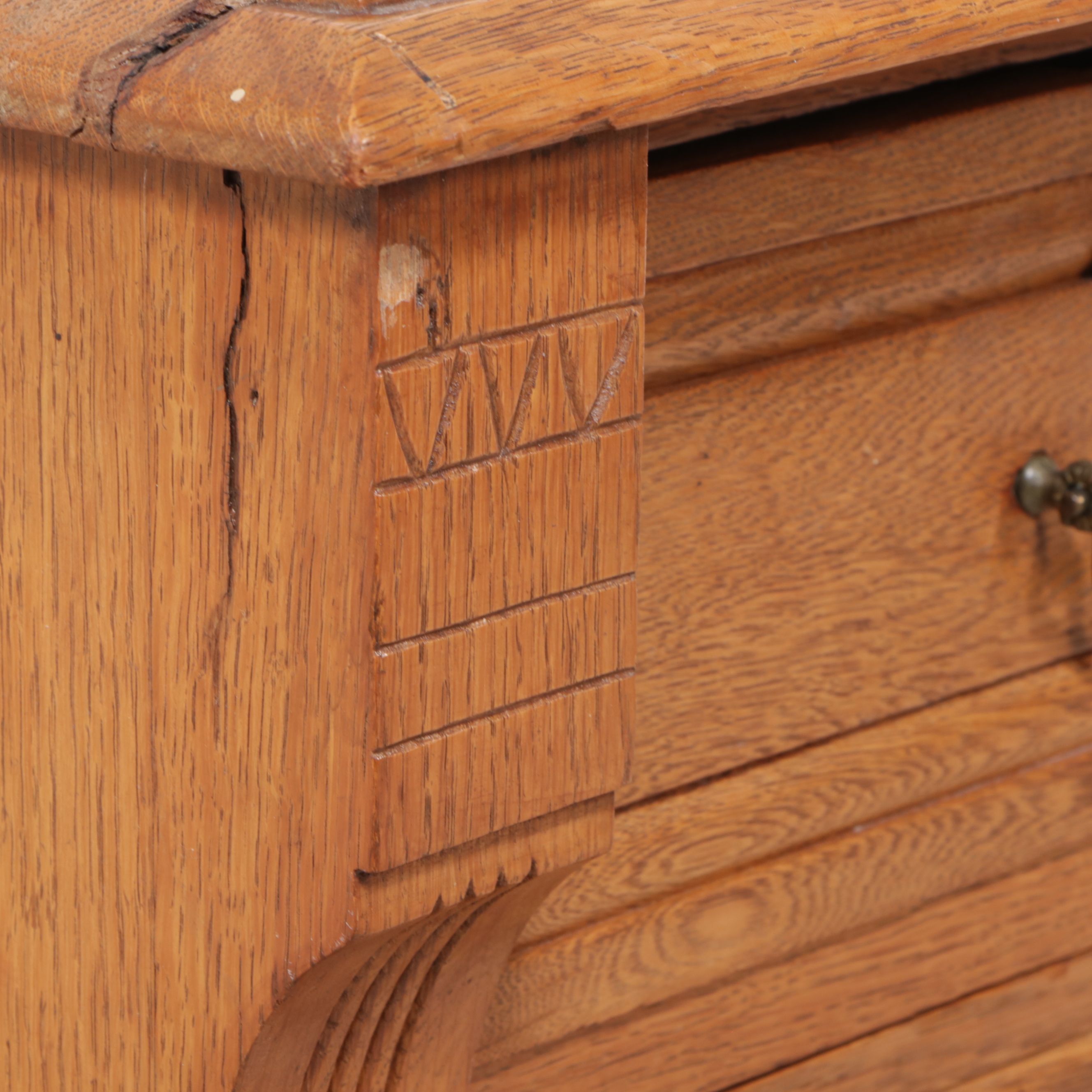 Victorian Oak Cabinet, Late 19th/ Early 20th Century