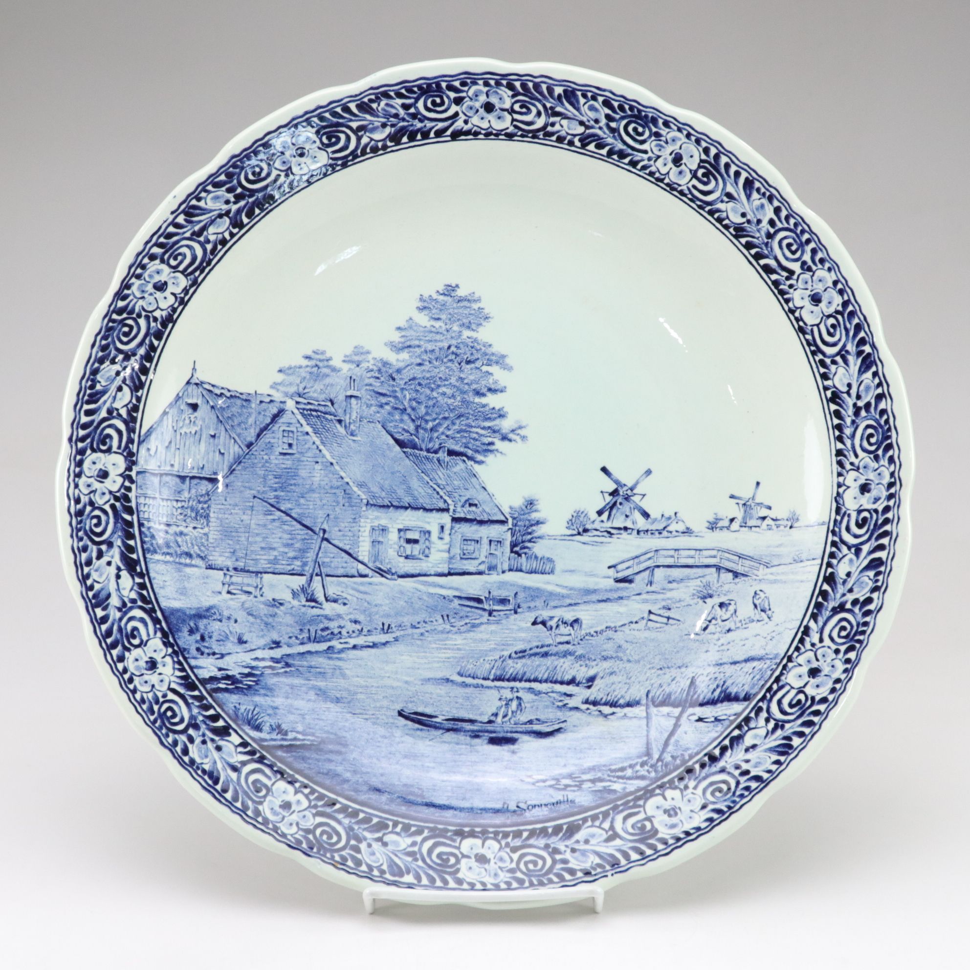 Delft Porcelain Wall Plates, Napkin Rings & Piggy Bank