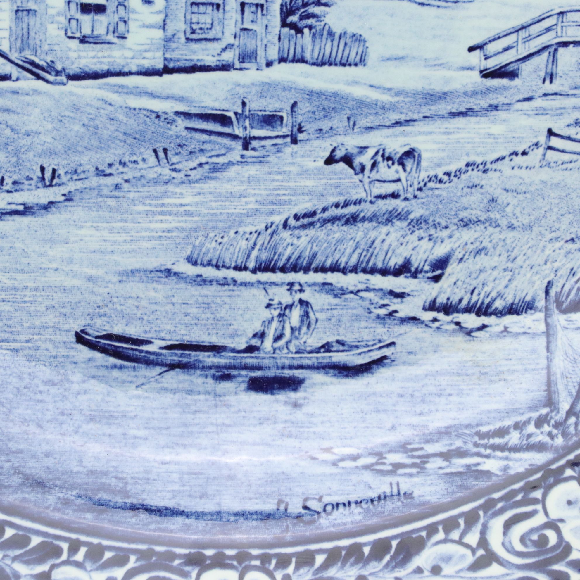 Delft Porcelain Wall Plates, Napkin Rings & Piggy Bank