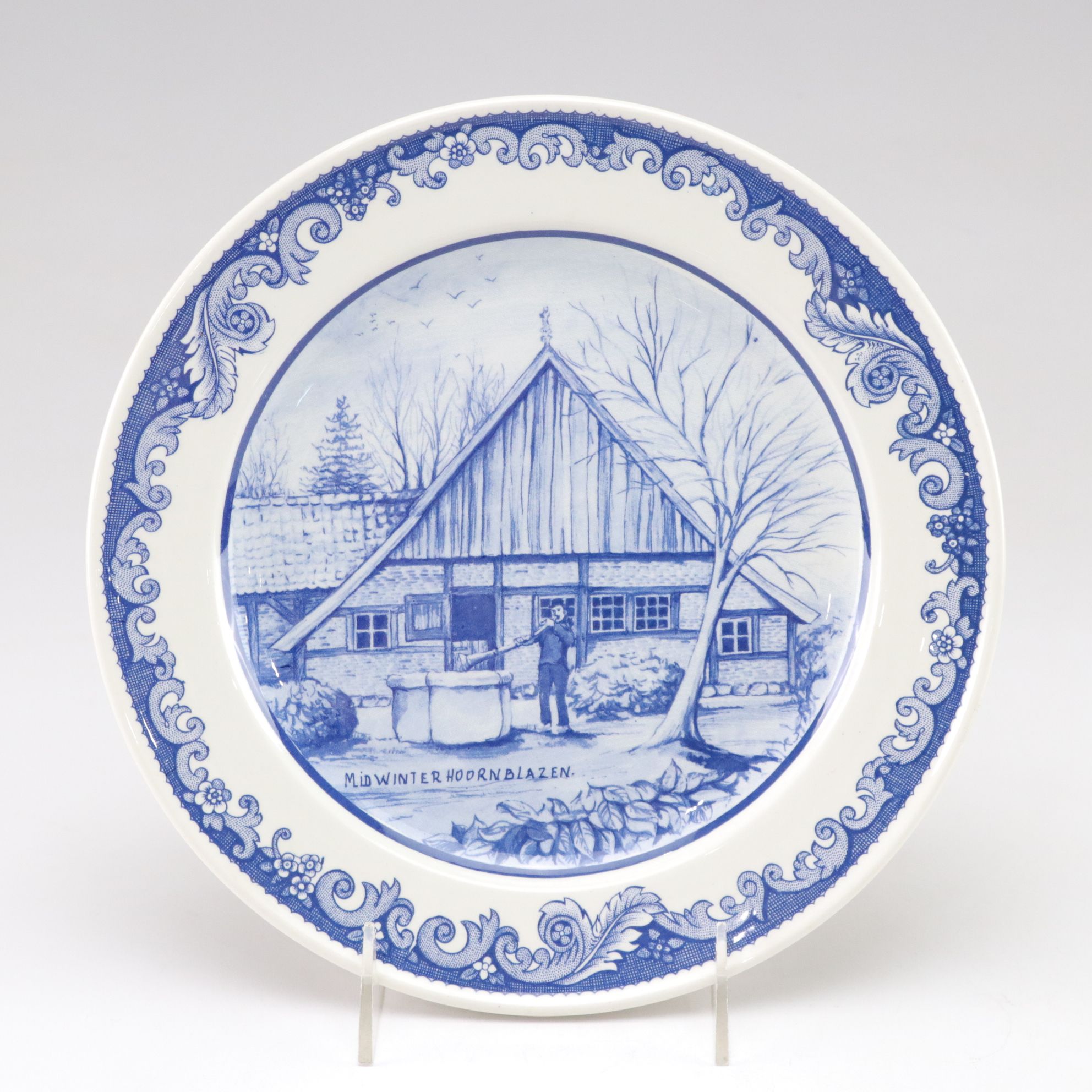 Delft Porcelain Wall Plates, Napkin Rings & Piggy Bank