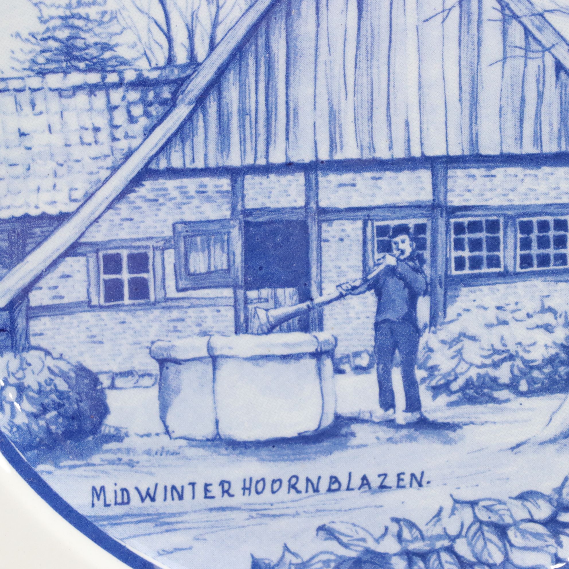 Delft Porcelain Wall Plates, Napkin Rings & Piggy Bank