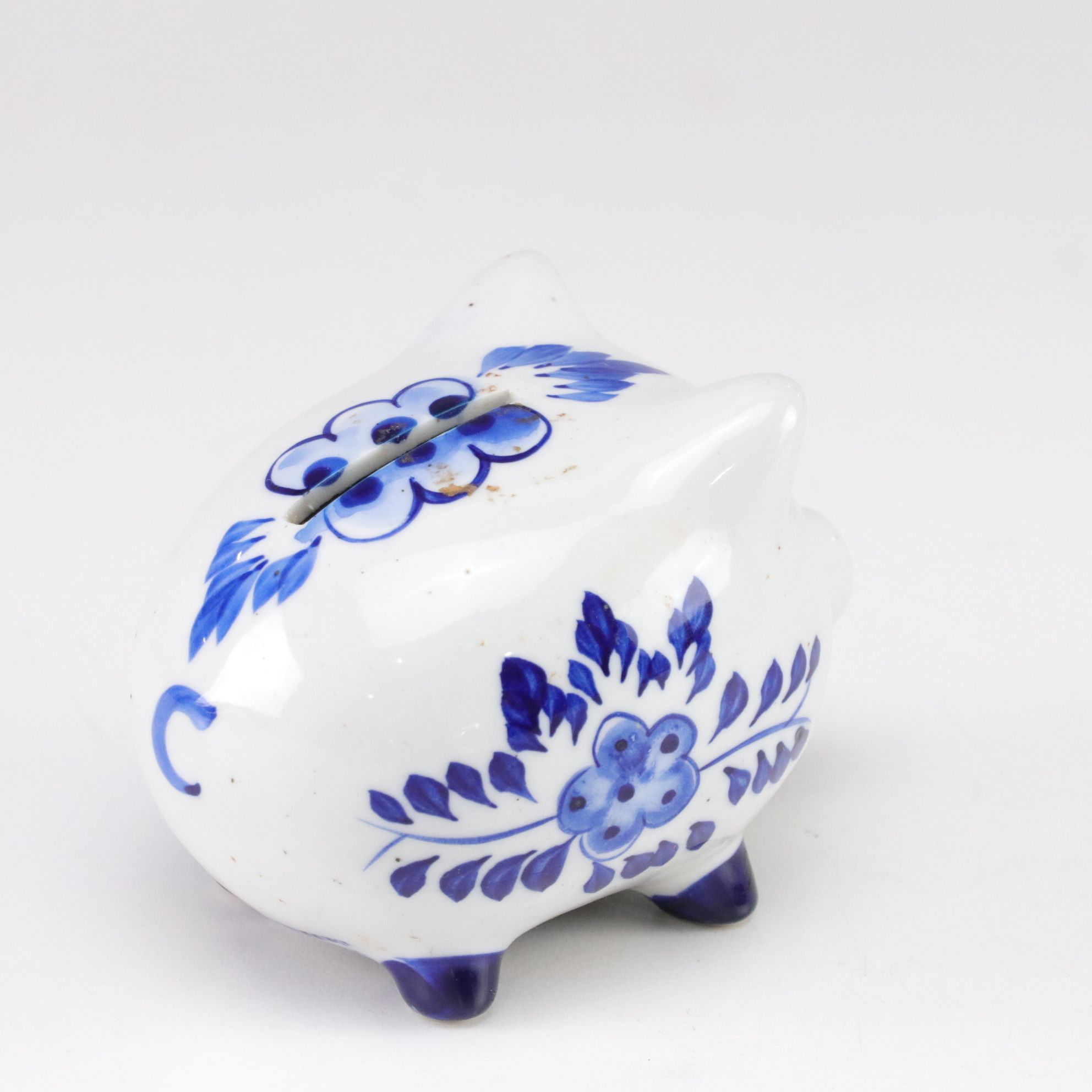 Delft Porcelain Wall Plates, Napkin Rings & Piggy Bank