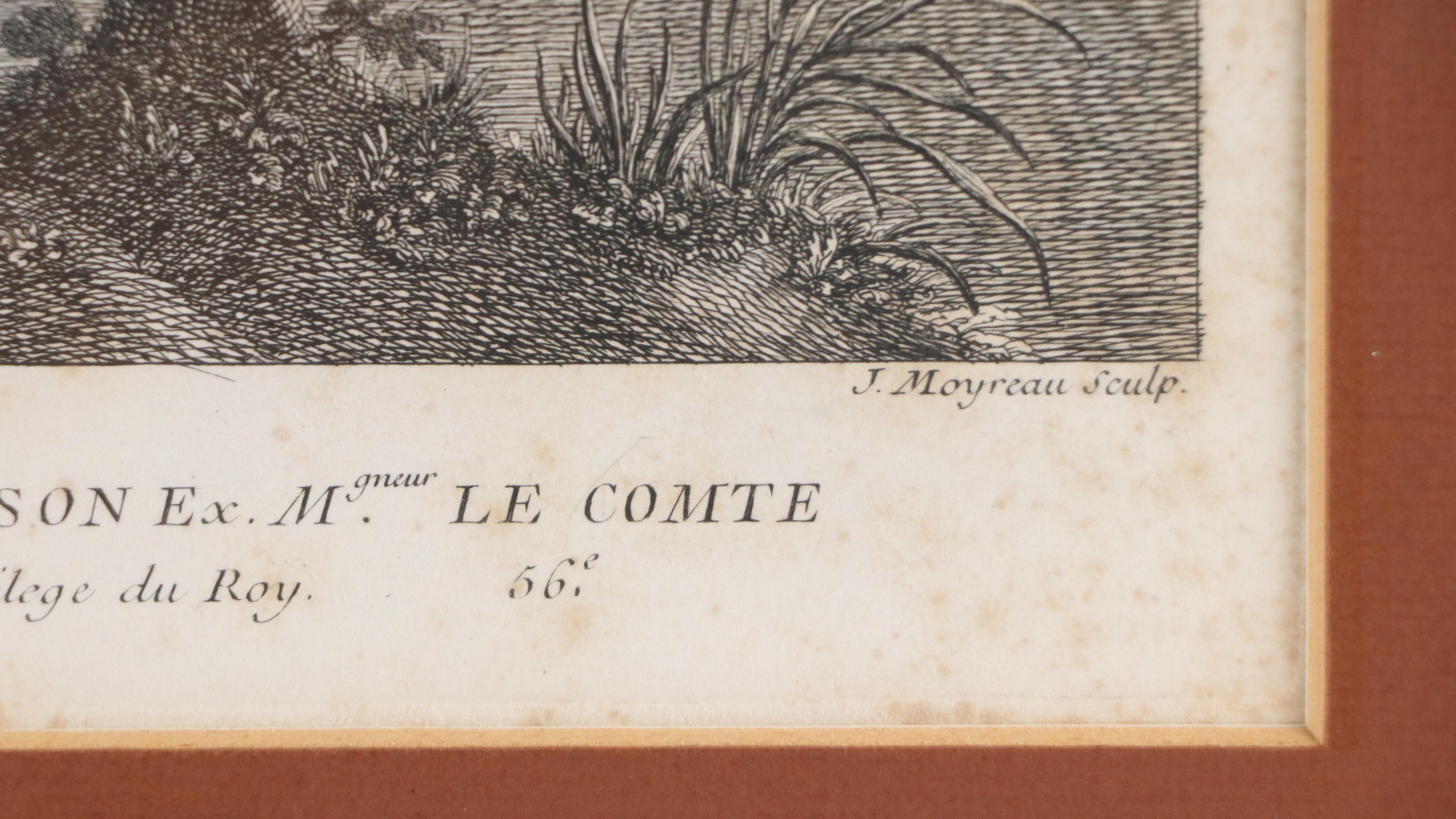 French School Engraving After Philips Wouwerman "L'Accident du Chasseur," 1747